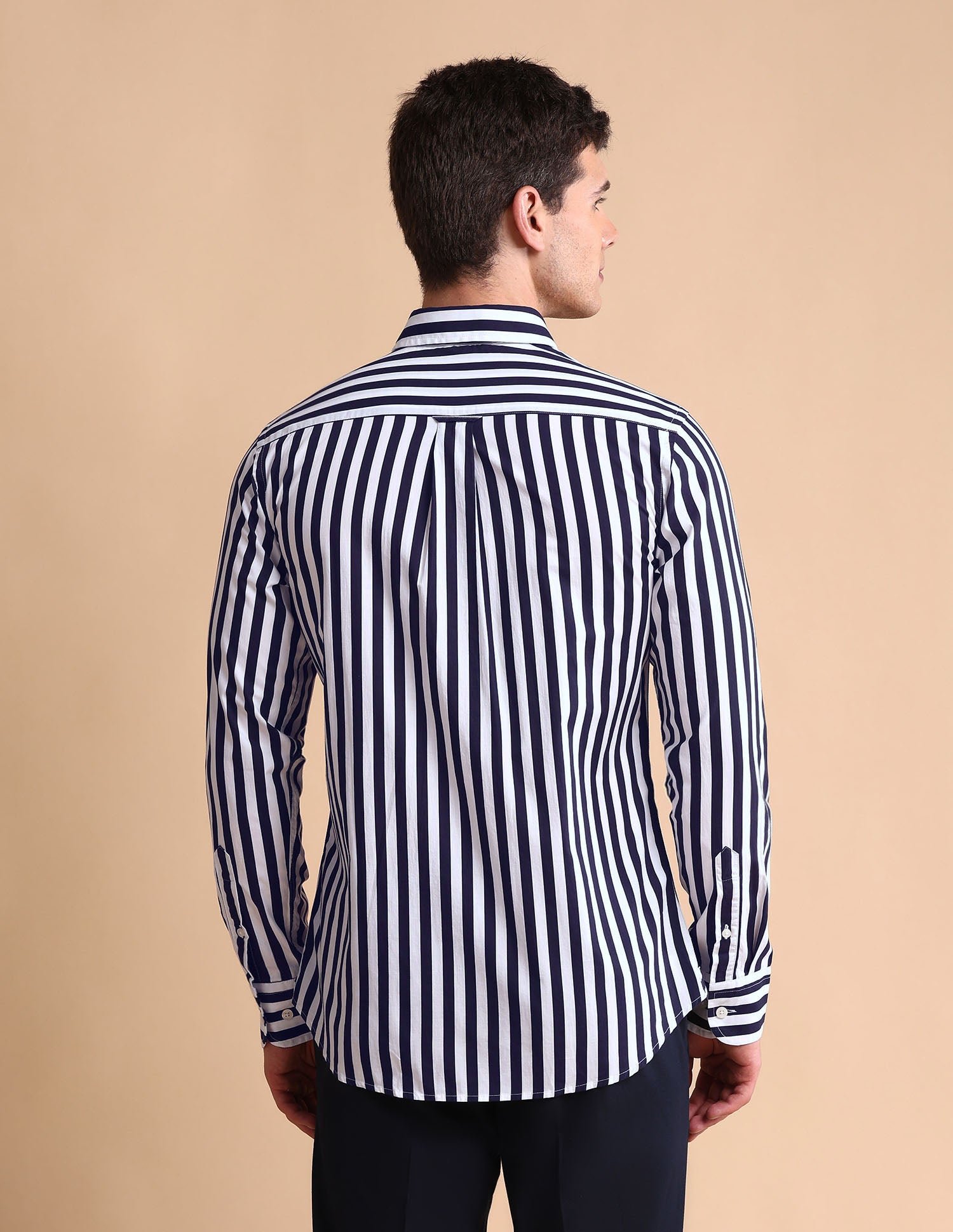 Vertical Striped Tailored Fit Shirt Navy - U.S. POLO ASSN. | Large