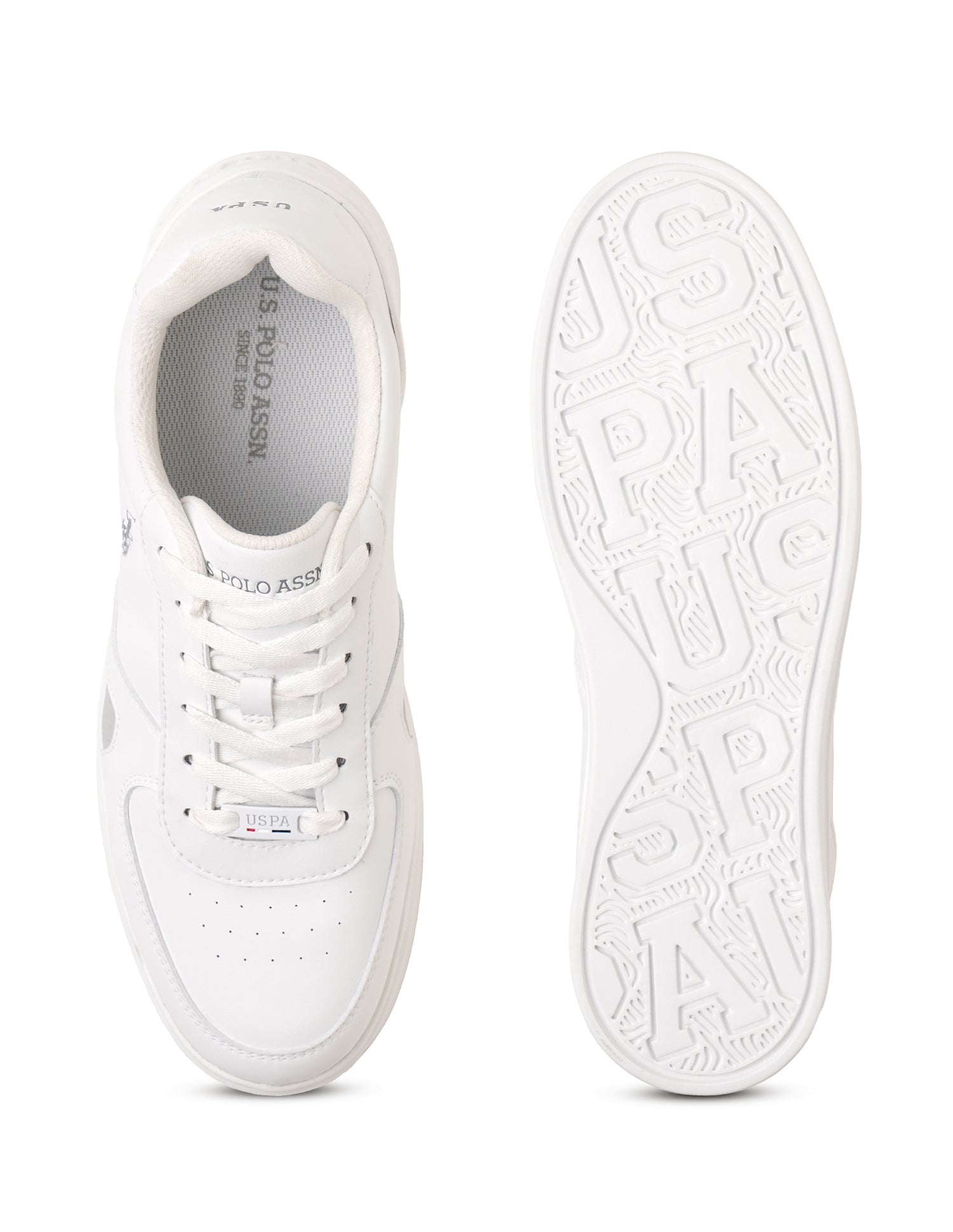 Men Nebo Colourblocked Sneakers White - U.S. Polo Assn. India | Large