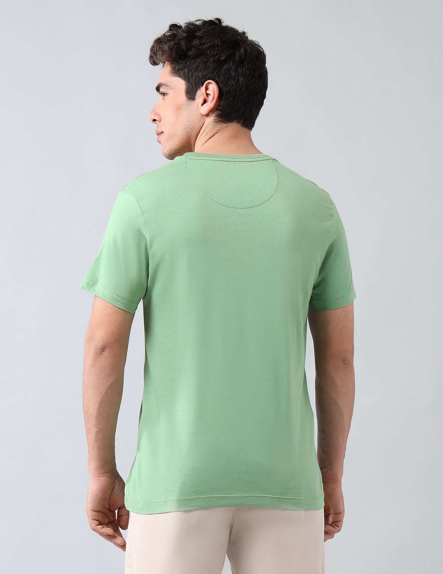 Muscle Fit Brand Printed T-Shirt Green - U.S. Polo Assn. India | Large