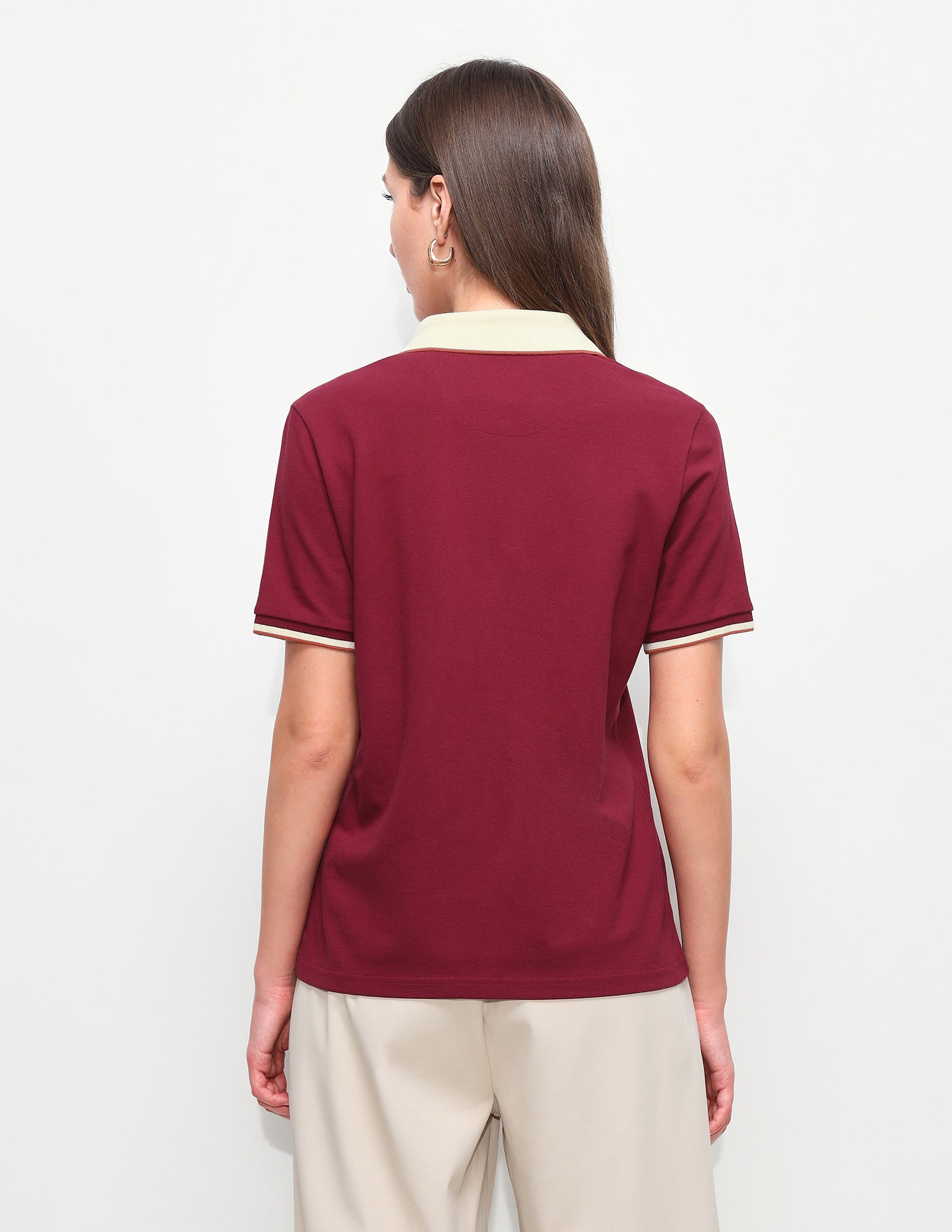 Solid Relaxed Fit Polo Shirt Dark Red - U.S. Polo Assn. India | Large