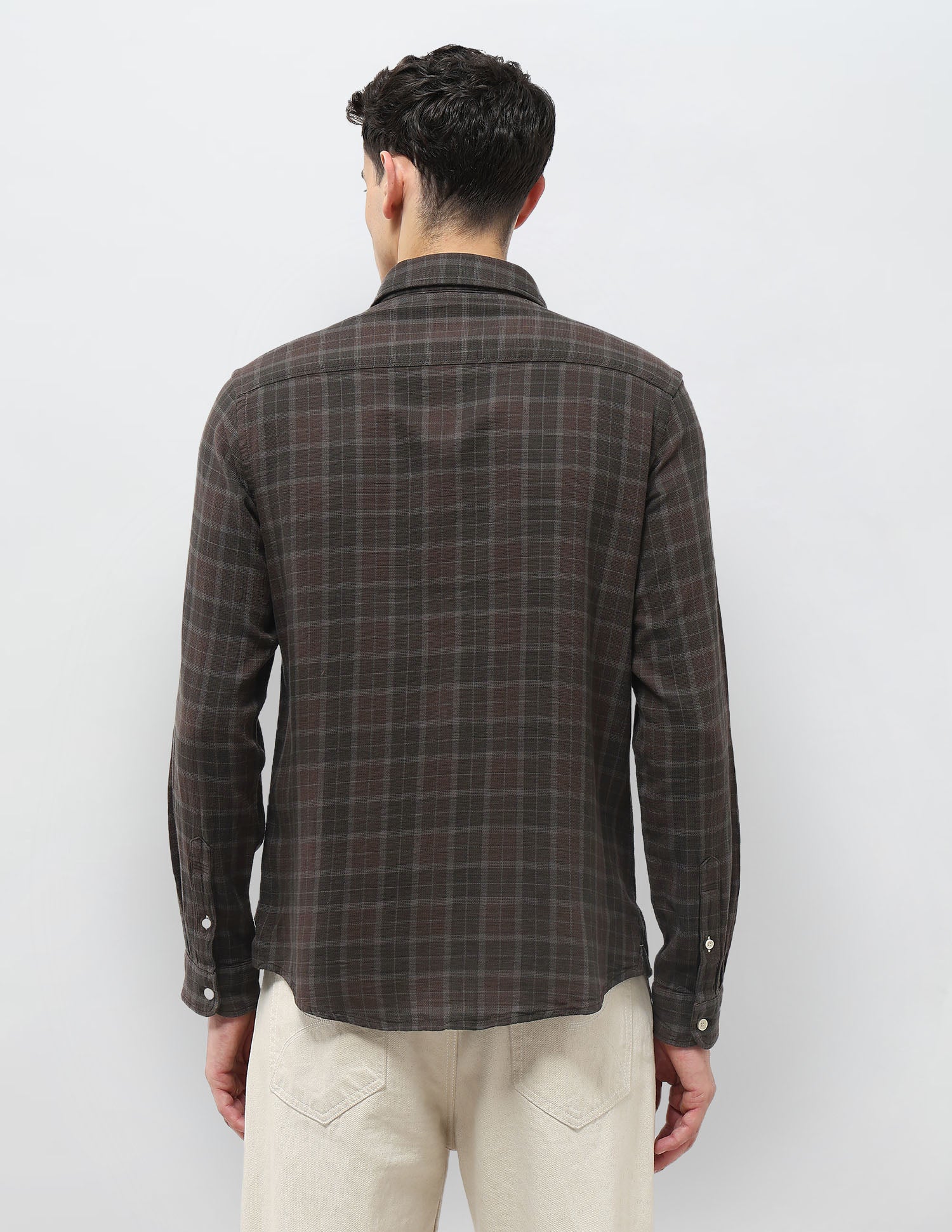 Tartan Checked Dobby Shirt Choco - U.S. Polo Assn. India | Large
