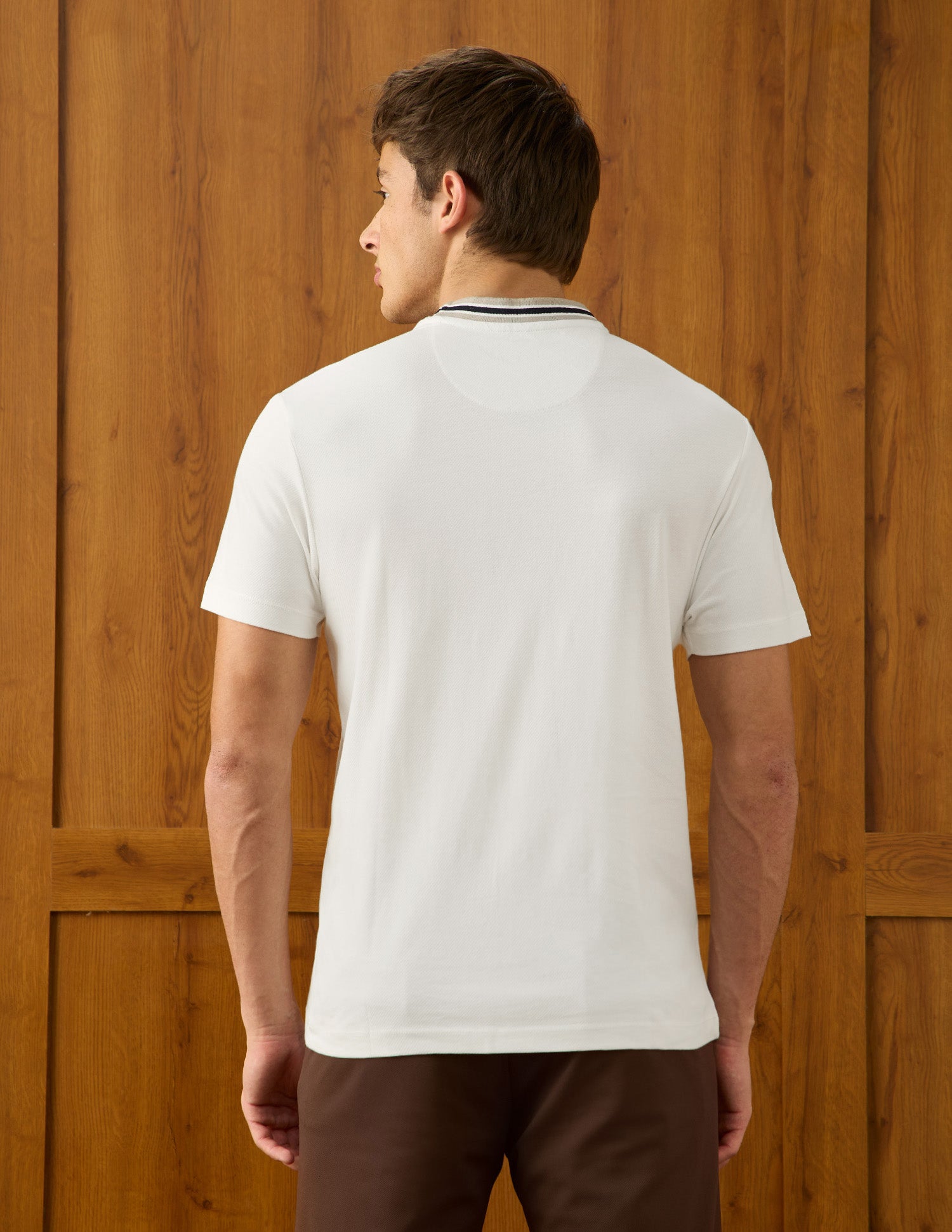 Solid Relaxed Fit T-Shirt Ivory - U.S. Polo Assn. India | Large