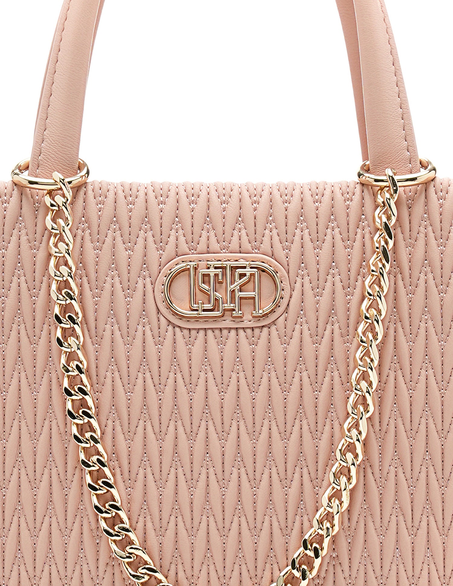 Chloe Textured Satchel Bag Nude - U.S. POLO ASSN. | Large