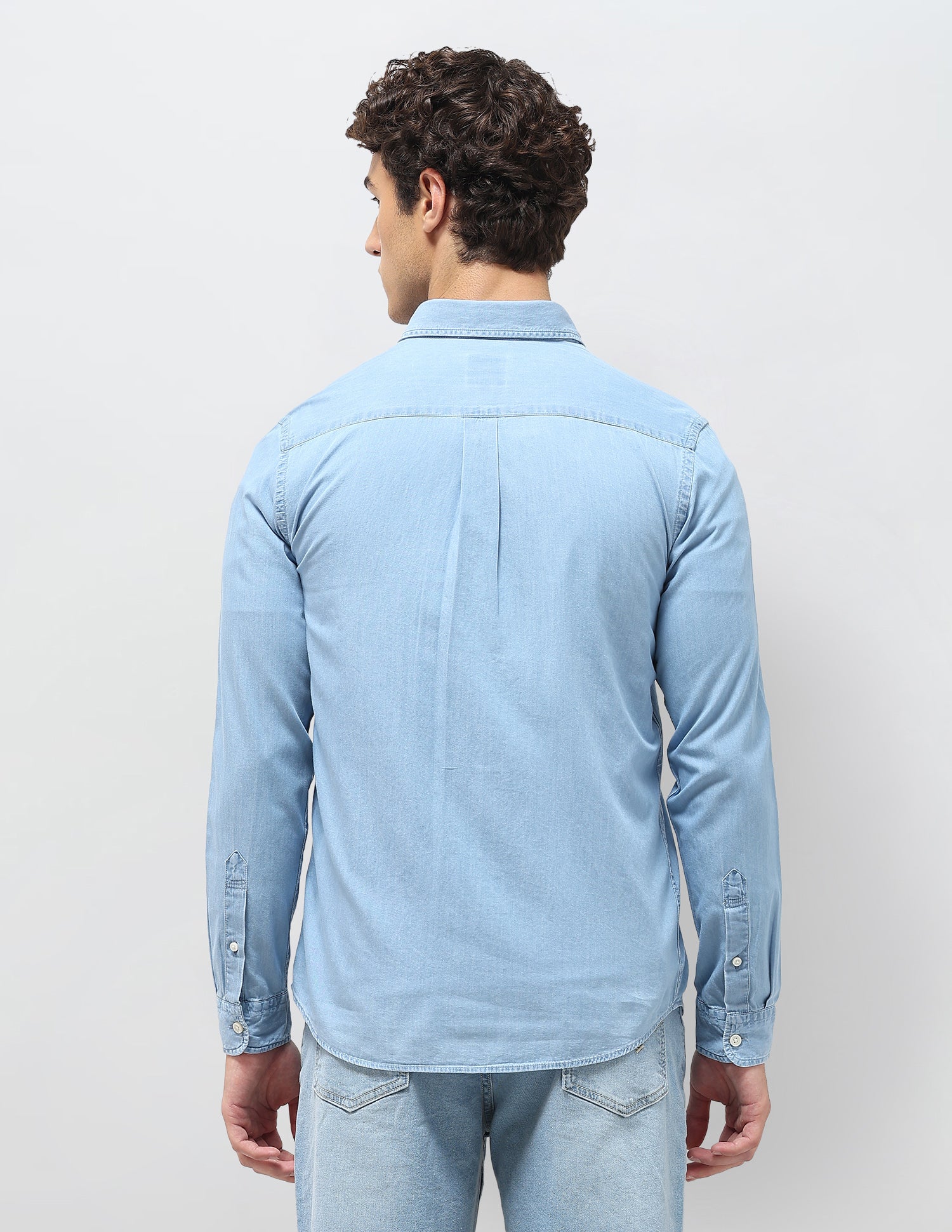 Regular Fit Twill Shirt Light Indigo - U.S. Polo Assn. India | Large