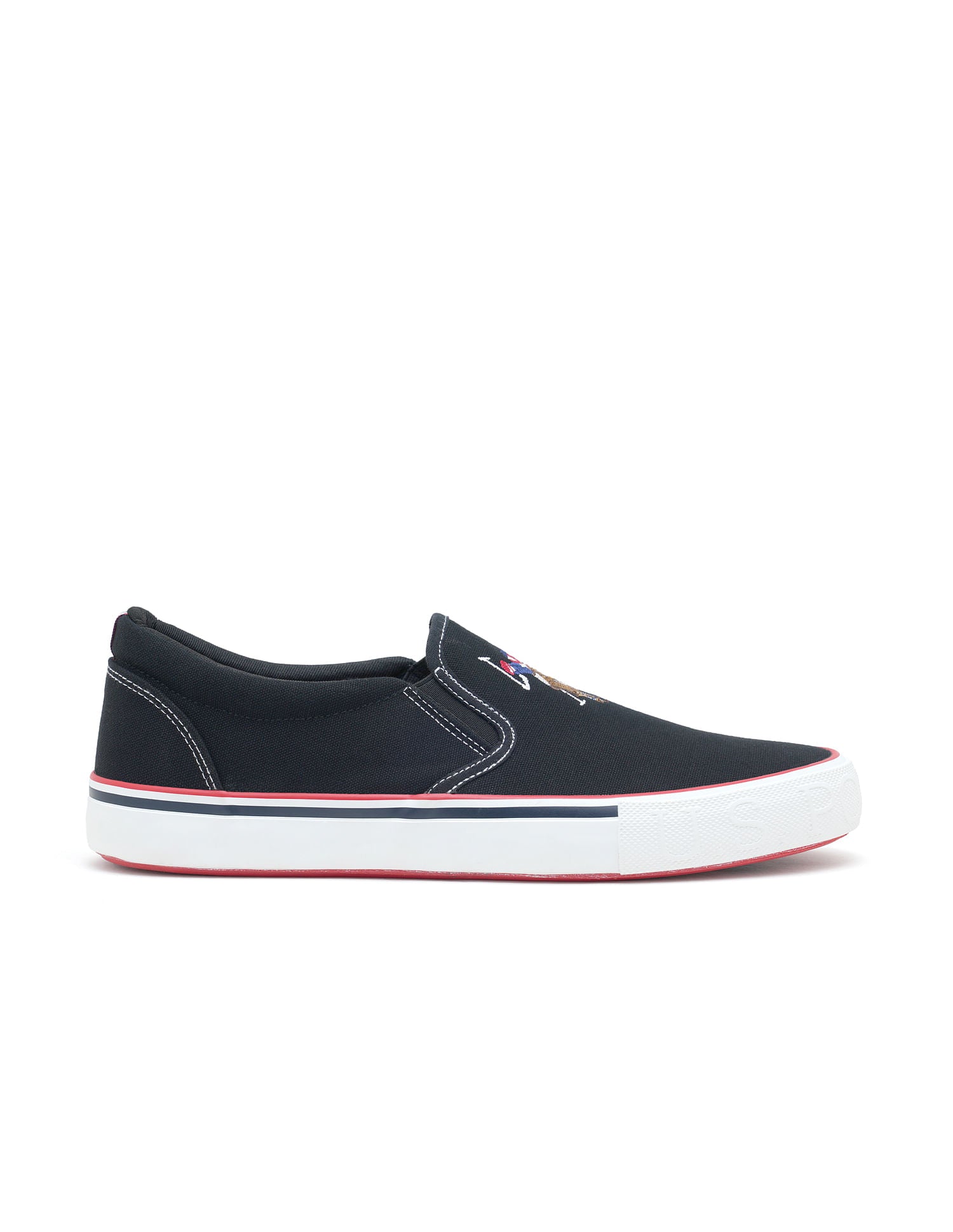 Men Skye Black Classics Sneaker Slip On Black - U.S. Polo Assn. India | Large
