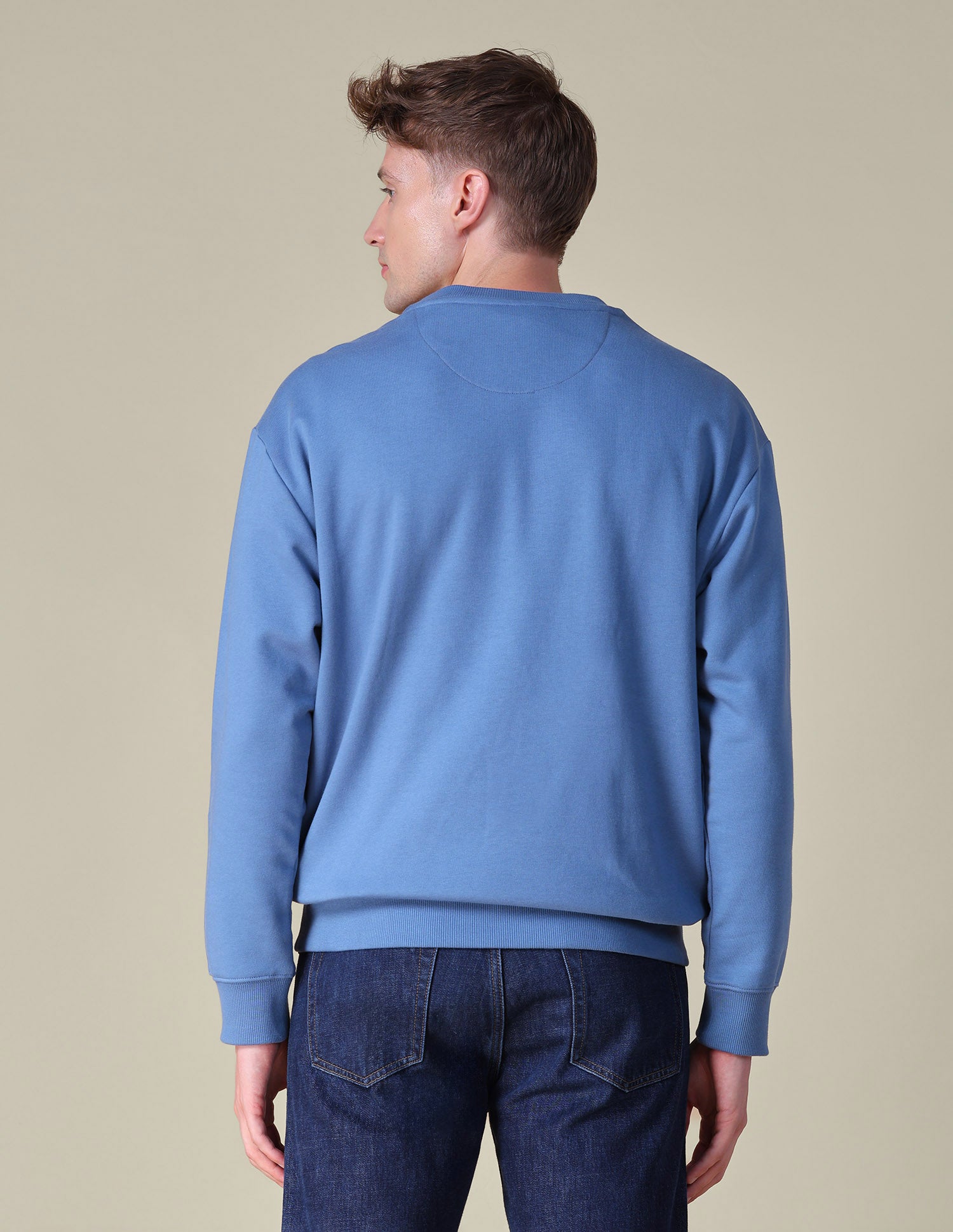 Solid Relaxed Fit Sweatshirt Dark Blue - U.S. POLO ASSN. | Large