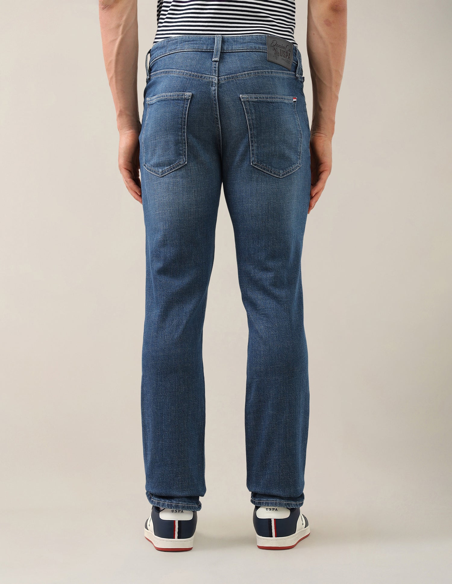 Harold Slim Straight Fit Blue Jeans Blue - U.S. Polo Assn. India | Large