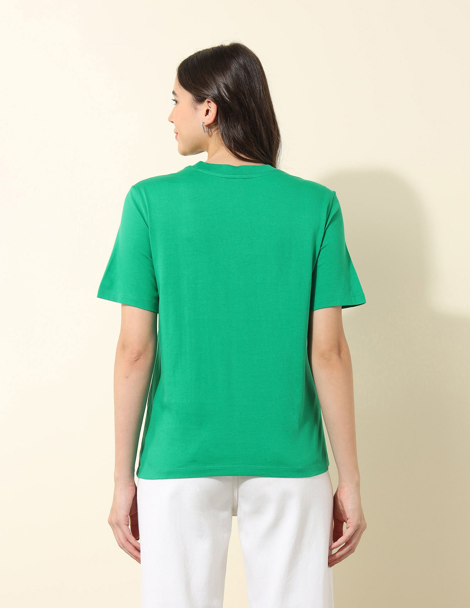 Boxy Fit Brand Printed T-Shirt Green - U.S. POLO ASSN. | Large