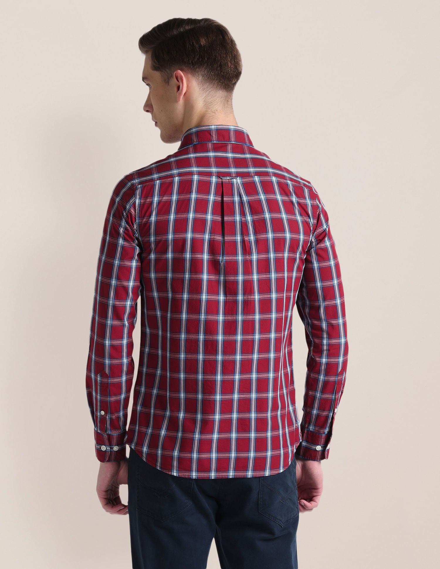 Tartan Check Tailored Fit Shirt Red - U.S. Polo Assn. India | Large