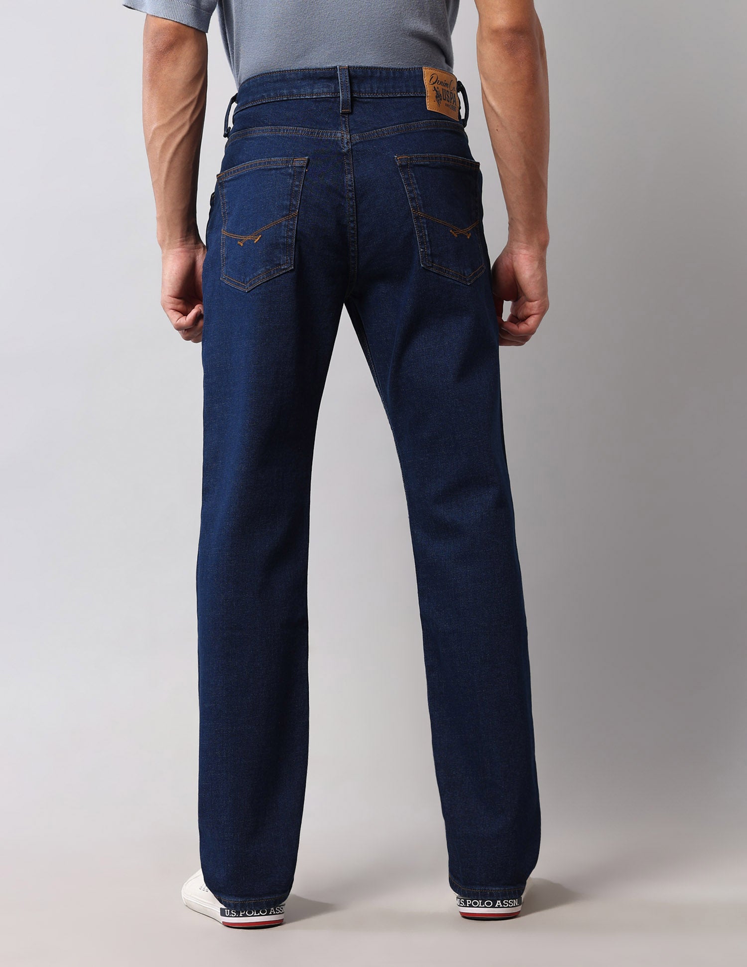 Harold Slim Straight Fit Blue Vintage Jeans Dark Wash - U.S. Polo Assn. India | Large