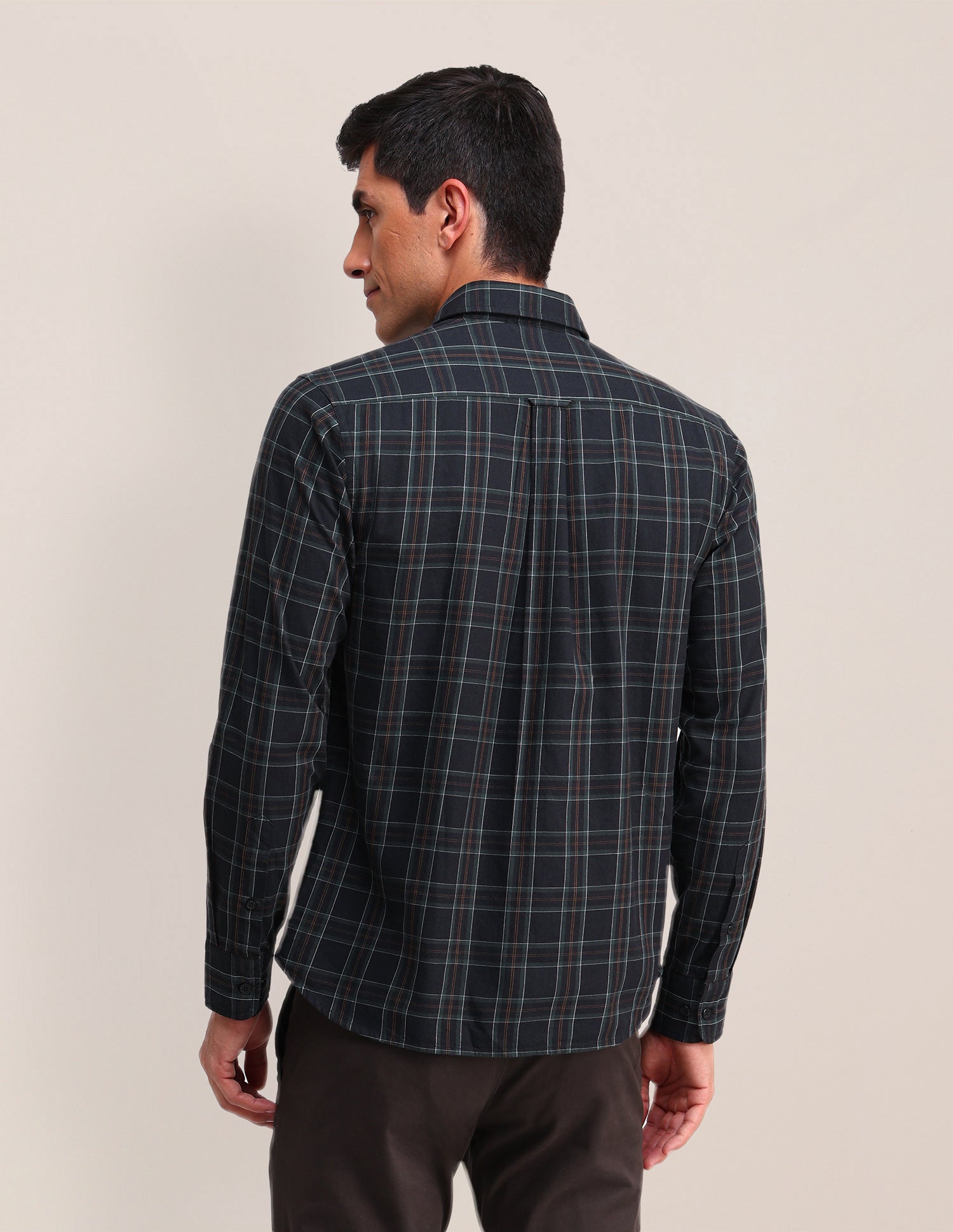 Plaid Checked Twill Shirt Brown - U.S. Polo Assn. India | Large