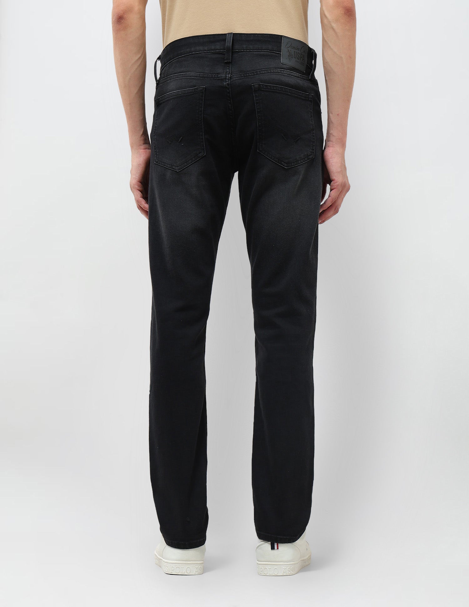 Brandon Slim Tapered Fit Whiskered Jeans Black - U.S. POLO ASSN. | Large