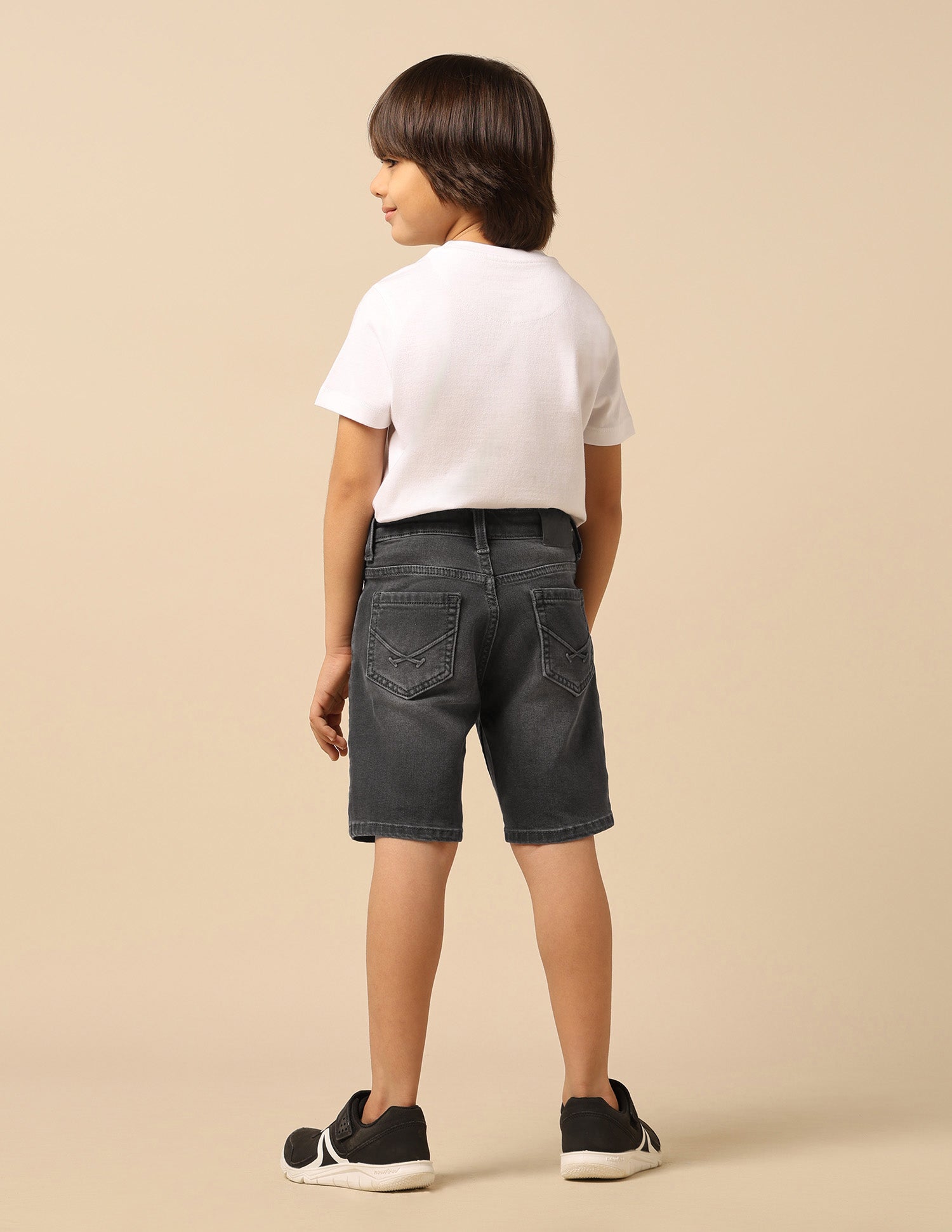 Boys Relaxed Fit Mid Rise Shorts Grey - U.S. POLO ASSN. | Large