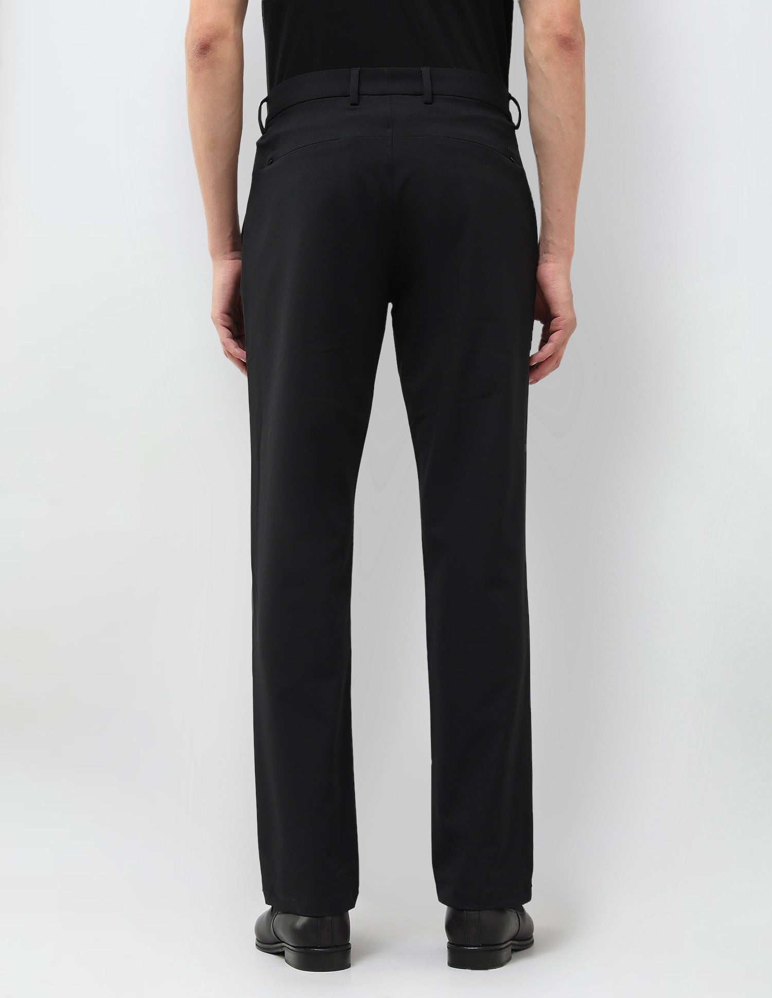 Satin Riley Straight Fit Trousers Black - U.S. POLO ASSN. | Large