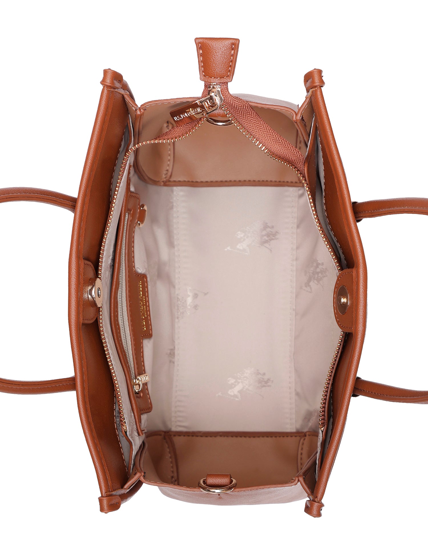 Women Alix Satchel Bag Tan - U.S. POLO ASSN. | Large