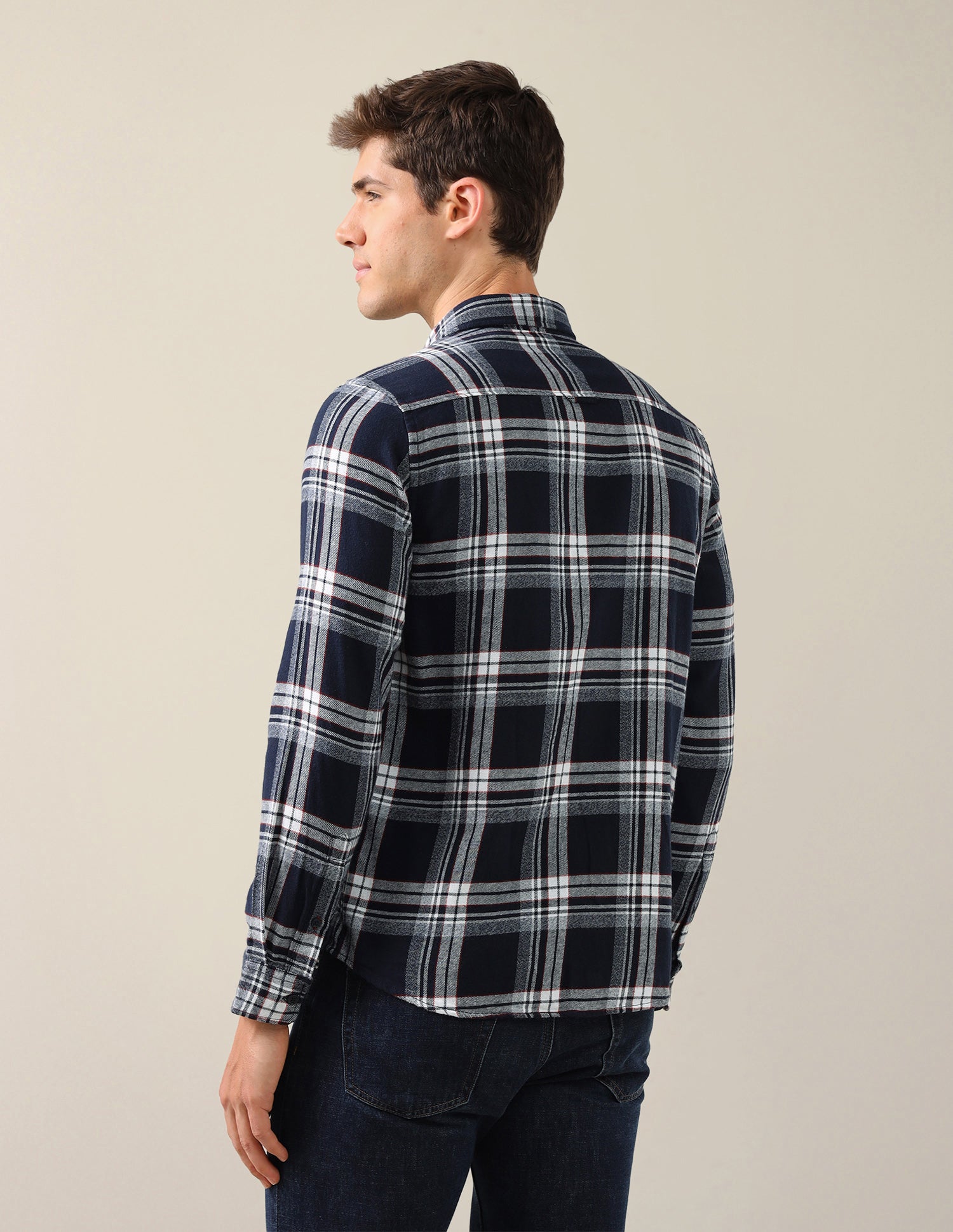 Twill Regular Fit Shirt Navy - U.S. Polo Assn. India | Large