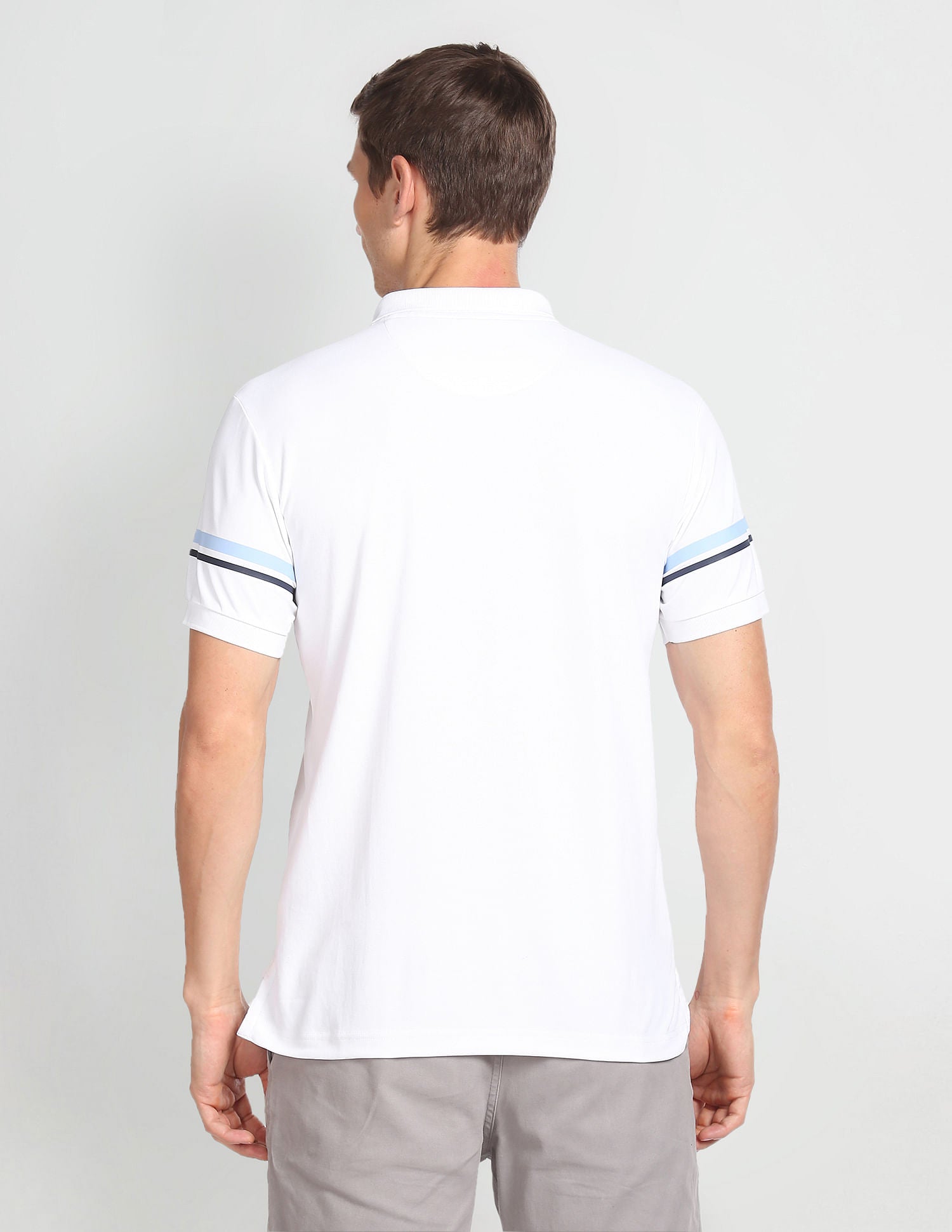 Slim Fit Horizontal Stripe Polo Shirt White - U.S. POLO ASSN. | Large