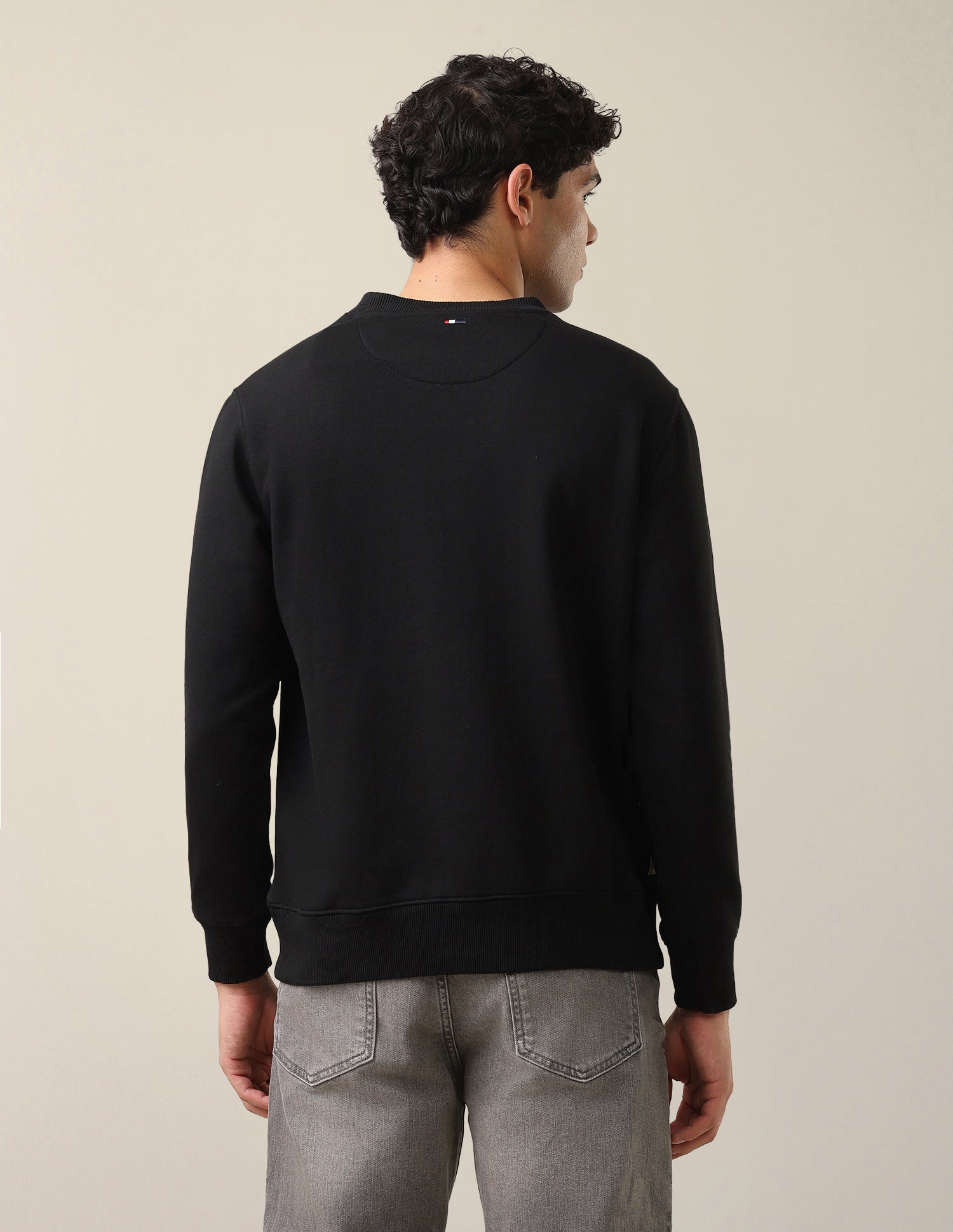 Brand Embroidered Regular Fit Sweatshirt Black - U.S. Polo Assn. India | Large