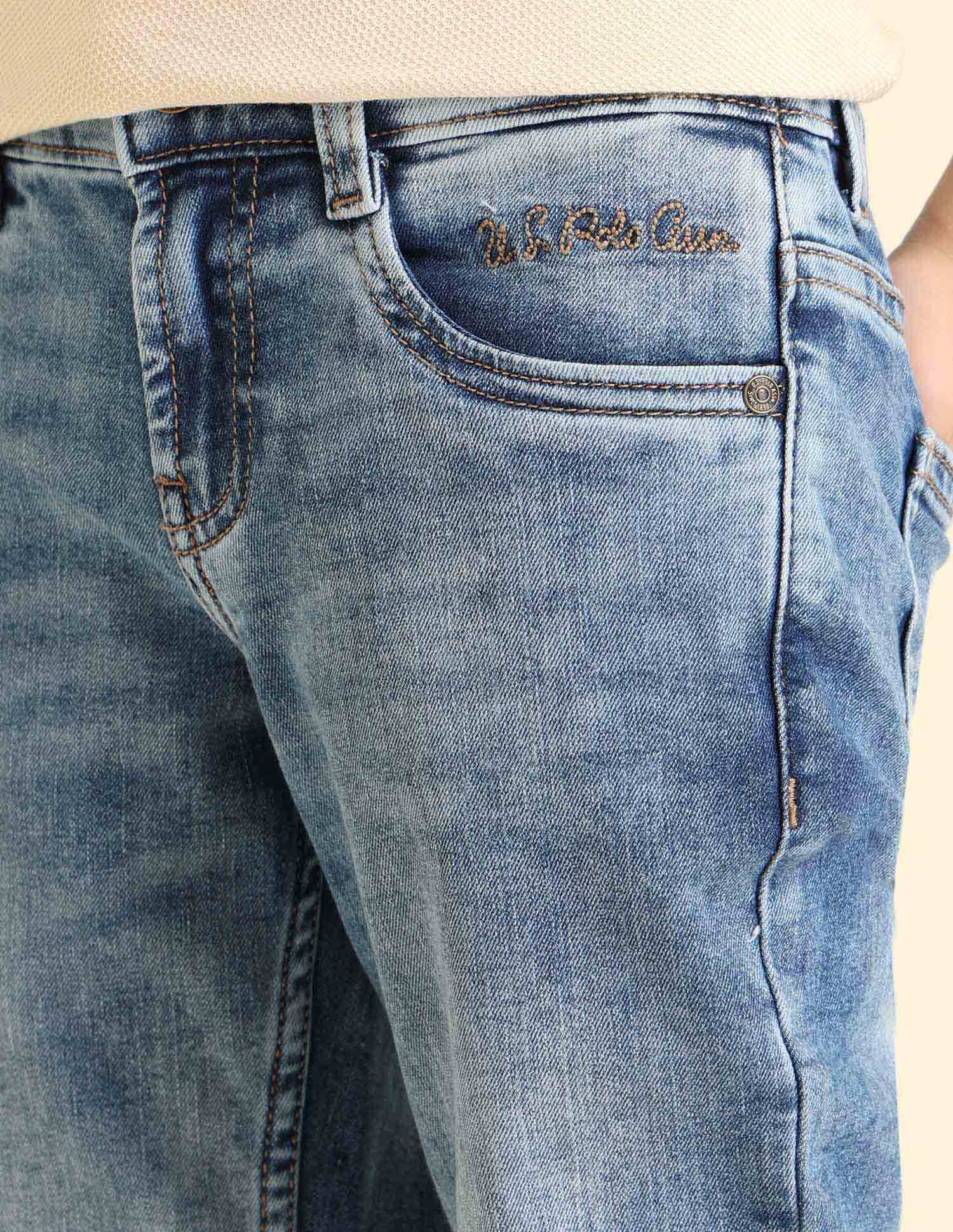 Boys Whiskered Relaxed Fit Jeans Dark Wash - U.S. POLO ASSN. | Large