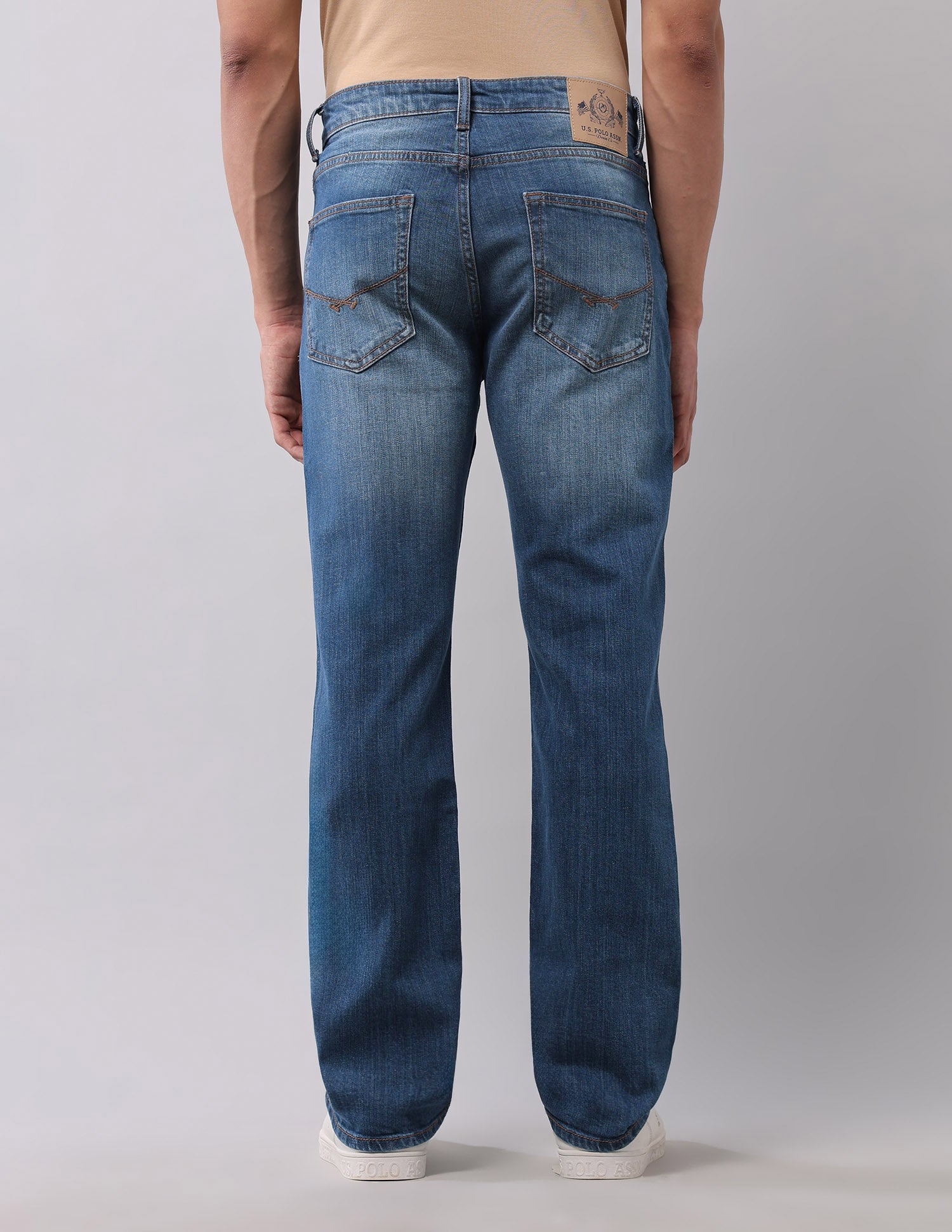 Harold Slim Straight Fit Blue Jeans Blue - U.S. POLO ASSN. | Large