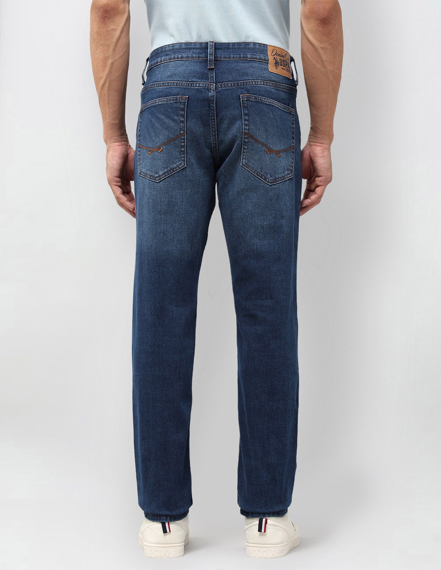 Brandon Slim Tapered Fit Blue Jeans Blue - U.S. POLO ASSN. | Large