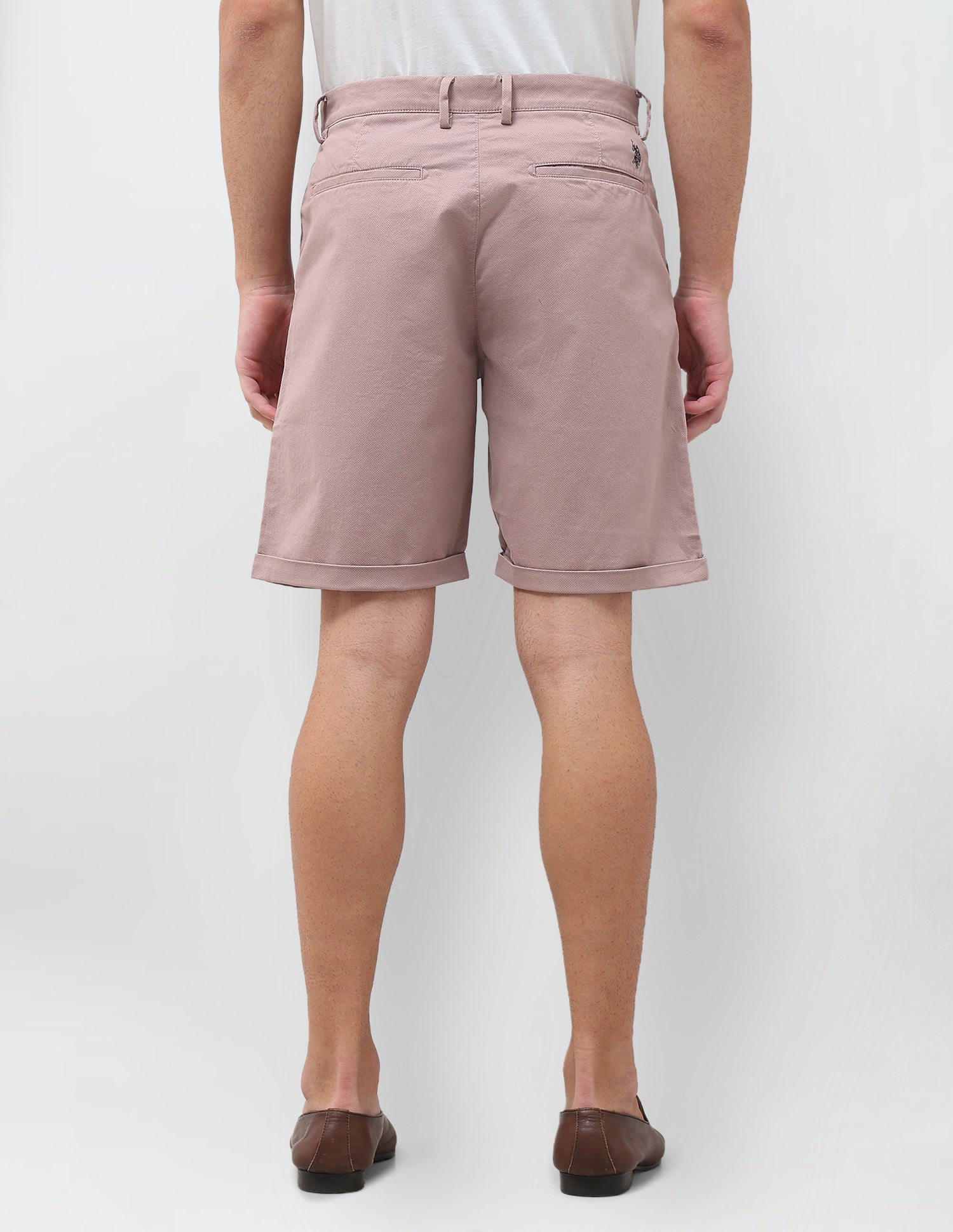 All Over Printed Slim Fit Shorts Ash Pink - U.S. Polo Assn. India | Large