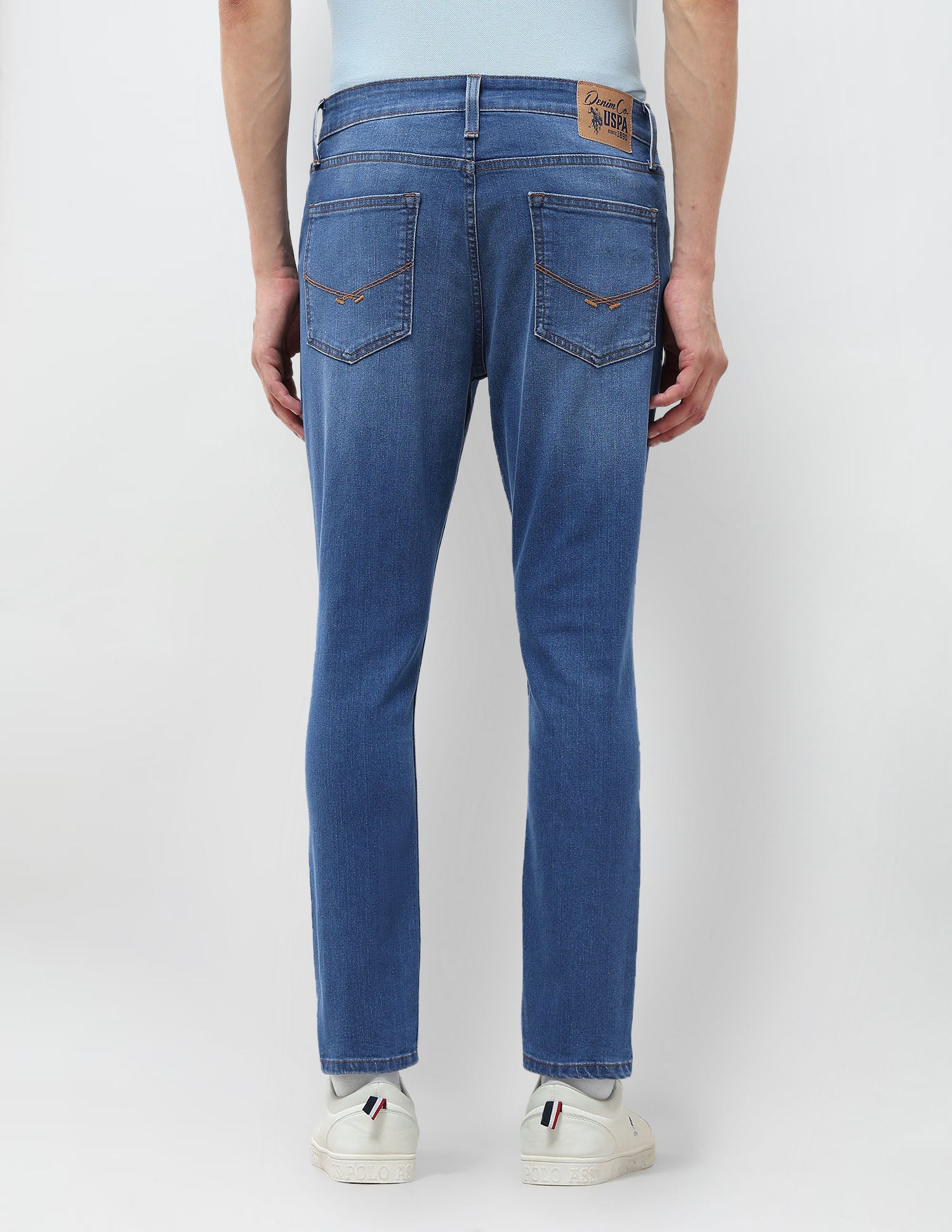 Henry Tapered Fit Blue Jeans Med Blue - U.S. POLO ASSN. | Large