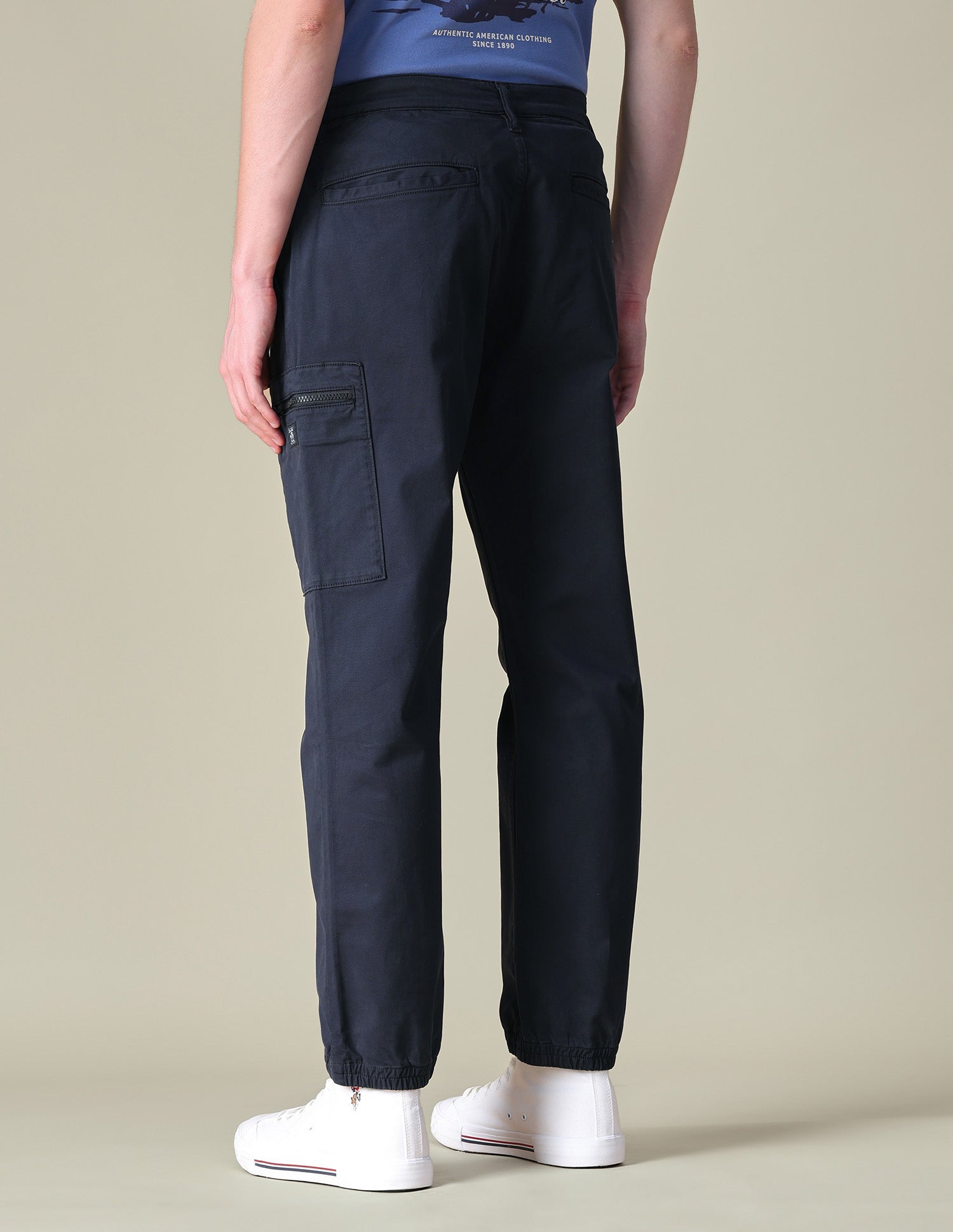 Mid Rise Regular Fit Cargos Navy - U.S. POLO ASSN. | Large