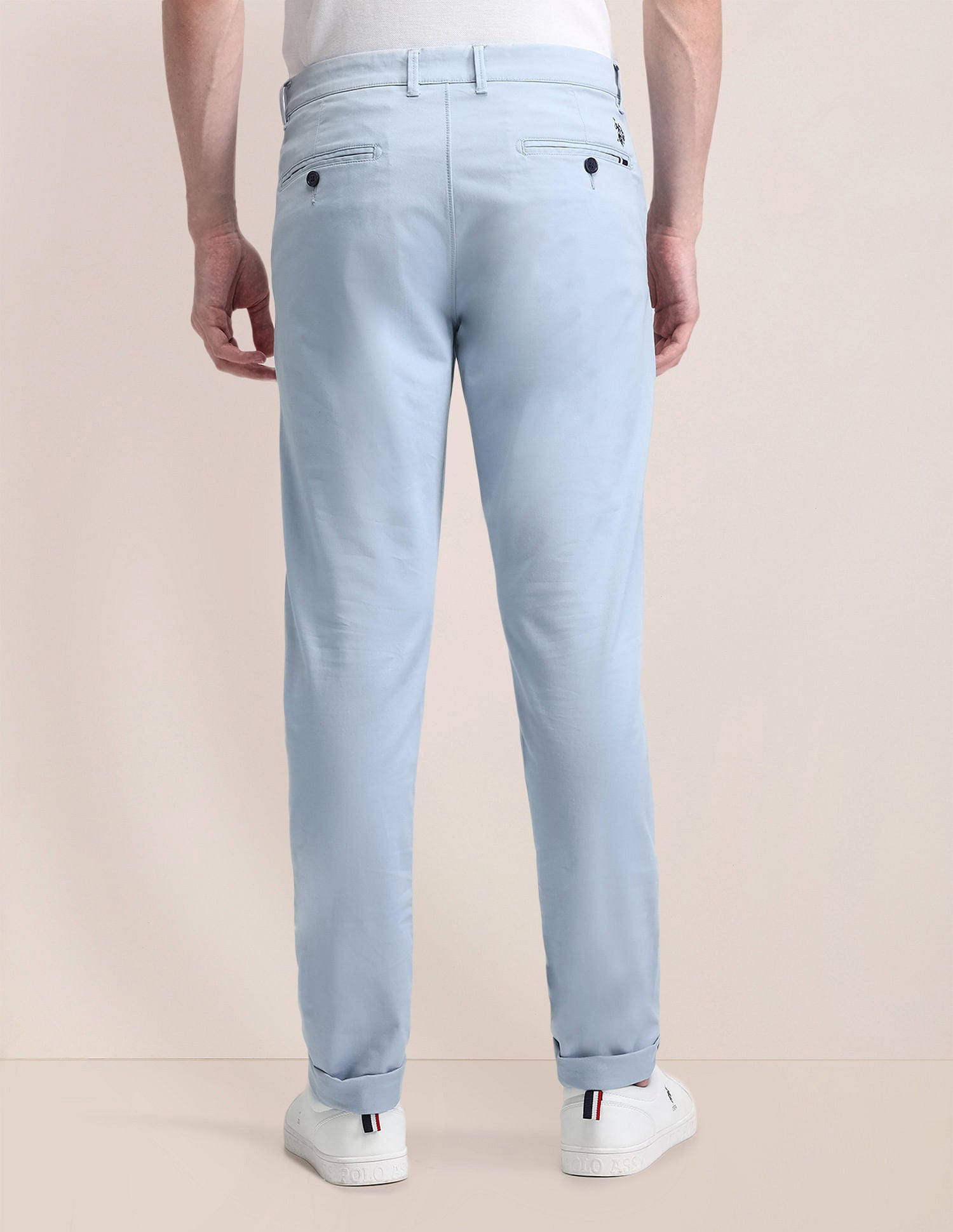 Mid Rise Regular Fit Trousers Blue - U.S. POLO ASSN. | Large