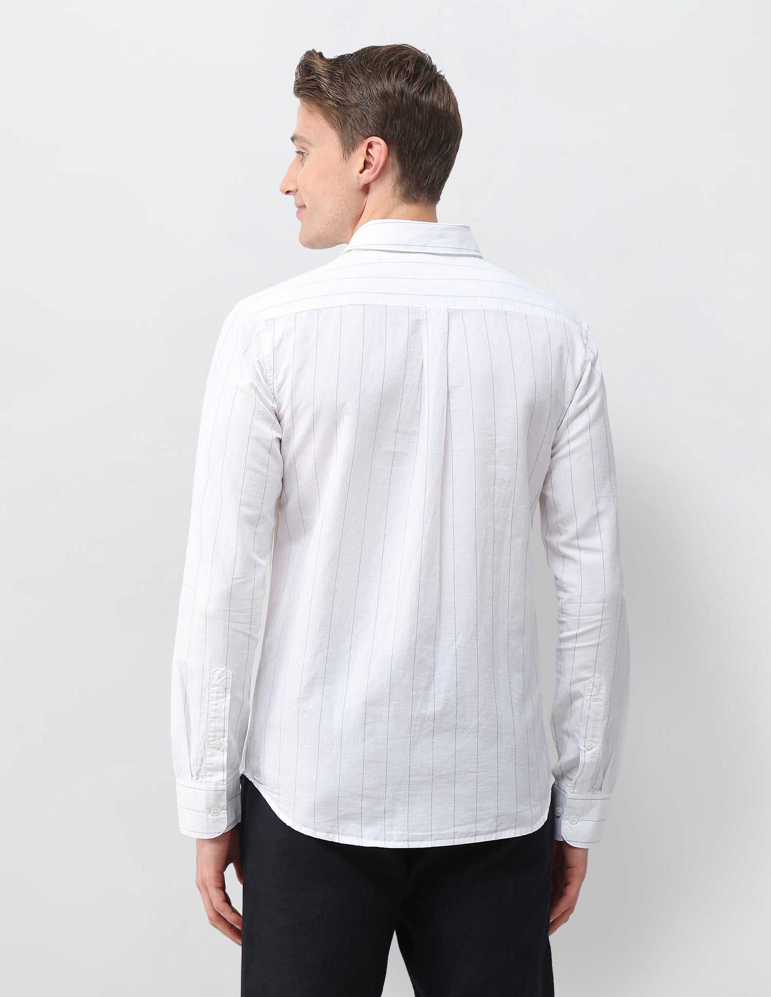 Pacho X Vertical Striped Regular Fit Shirt Blue - U.S. Polo Assn. India | Large