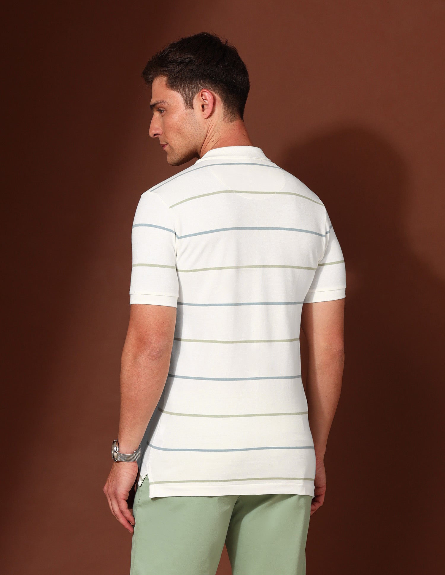 Horizontal Striped Working Holiday Polo Shirt White - U.S. Polo Assn. India | Large