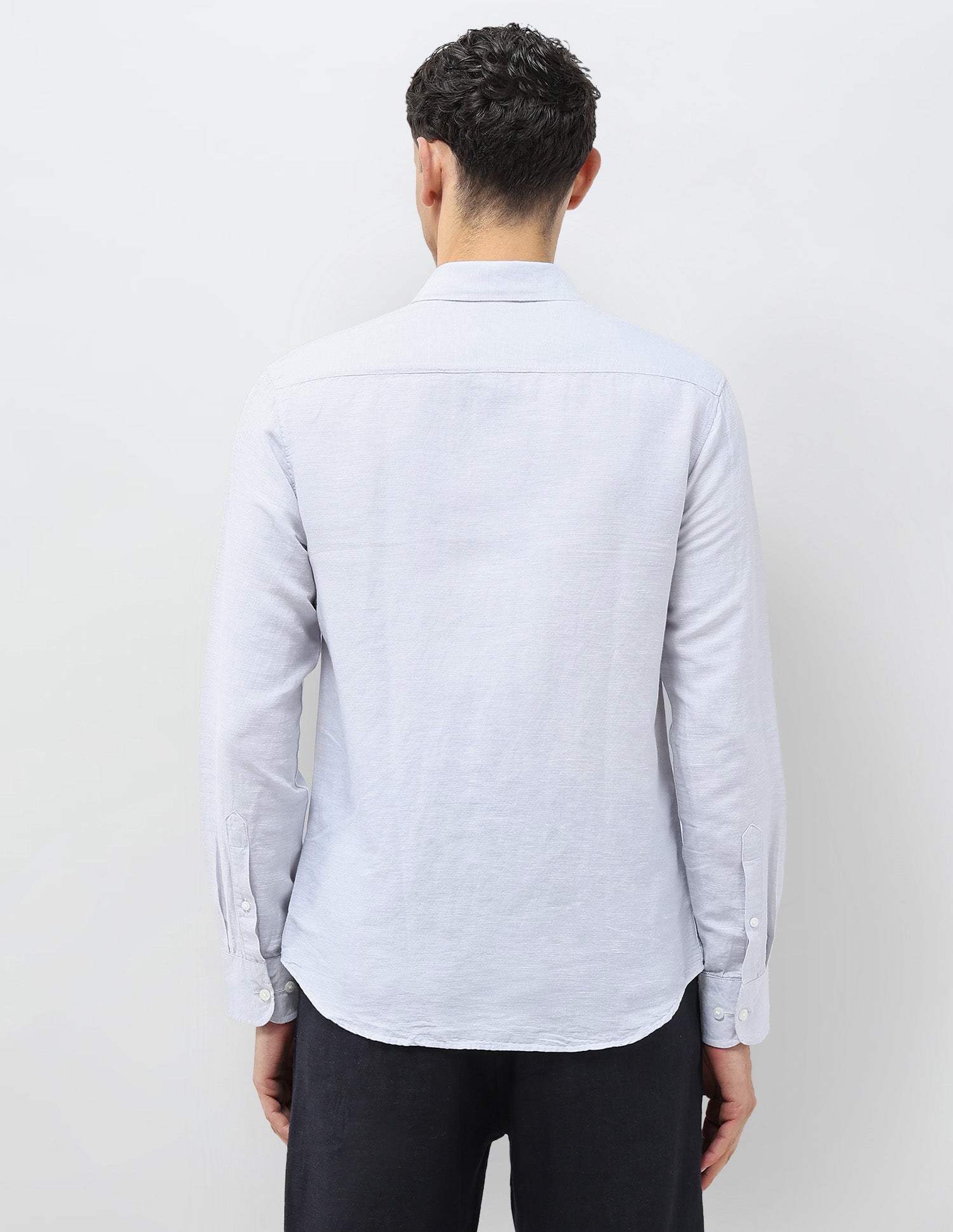 Tailored Fit Solid Shirt Light Grey - U.S. POLO ASSN. | Large