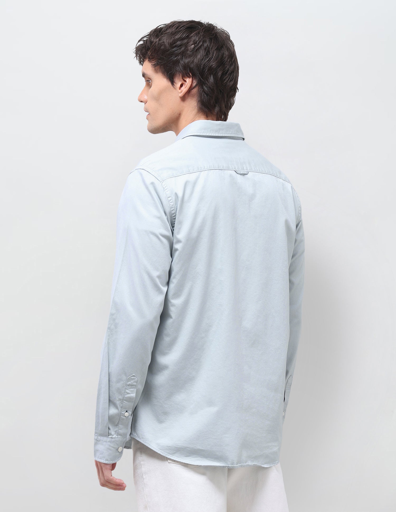 Twill Solid Shirt Blue - U.S. Polo Assn. India | Large