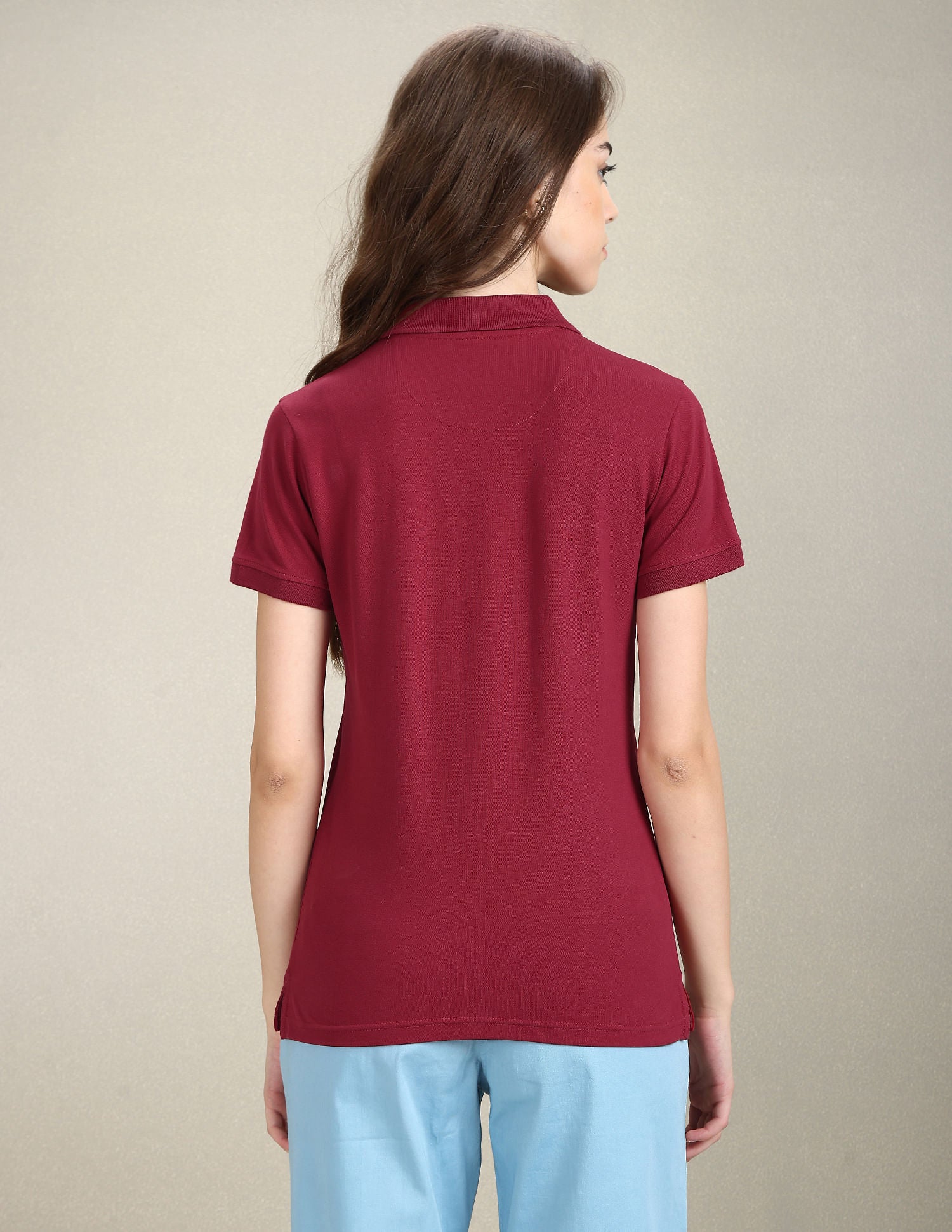 Solid Slim Polo Shirt Wine - U.S. POLO ASSN. | Large