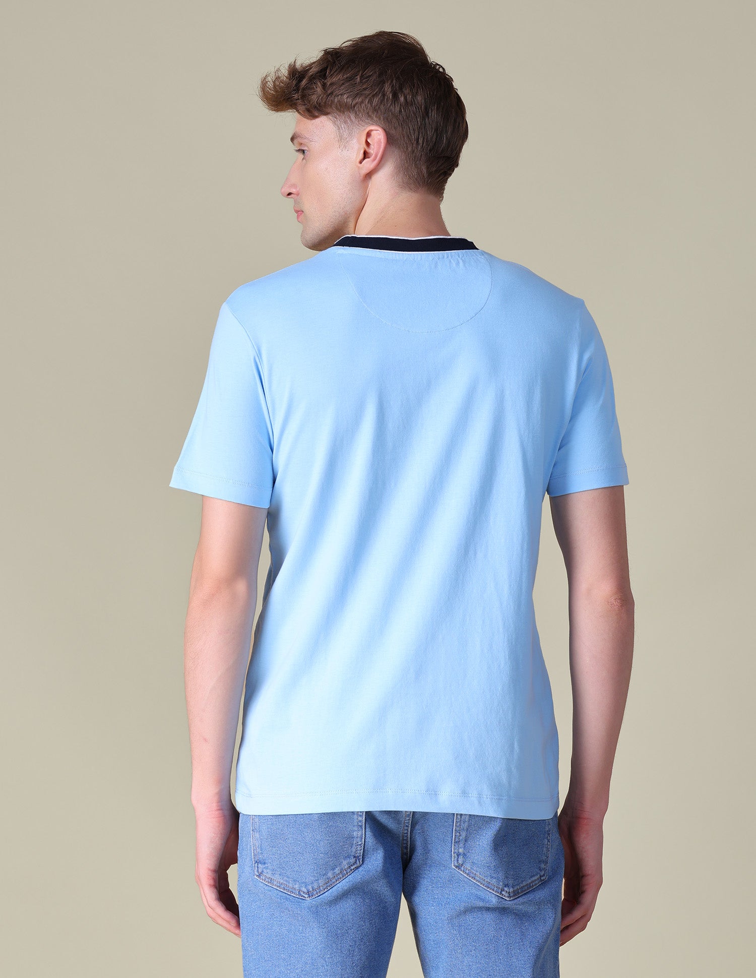 Brand Printed Slim Fit T-Shirt Blue - U.S. POLO ASSN. | Large