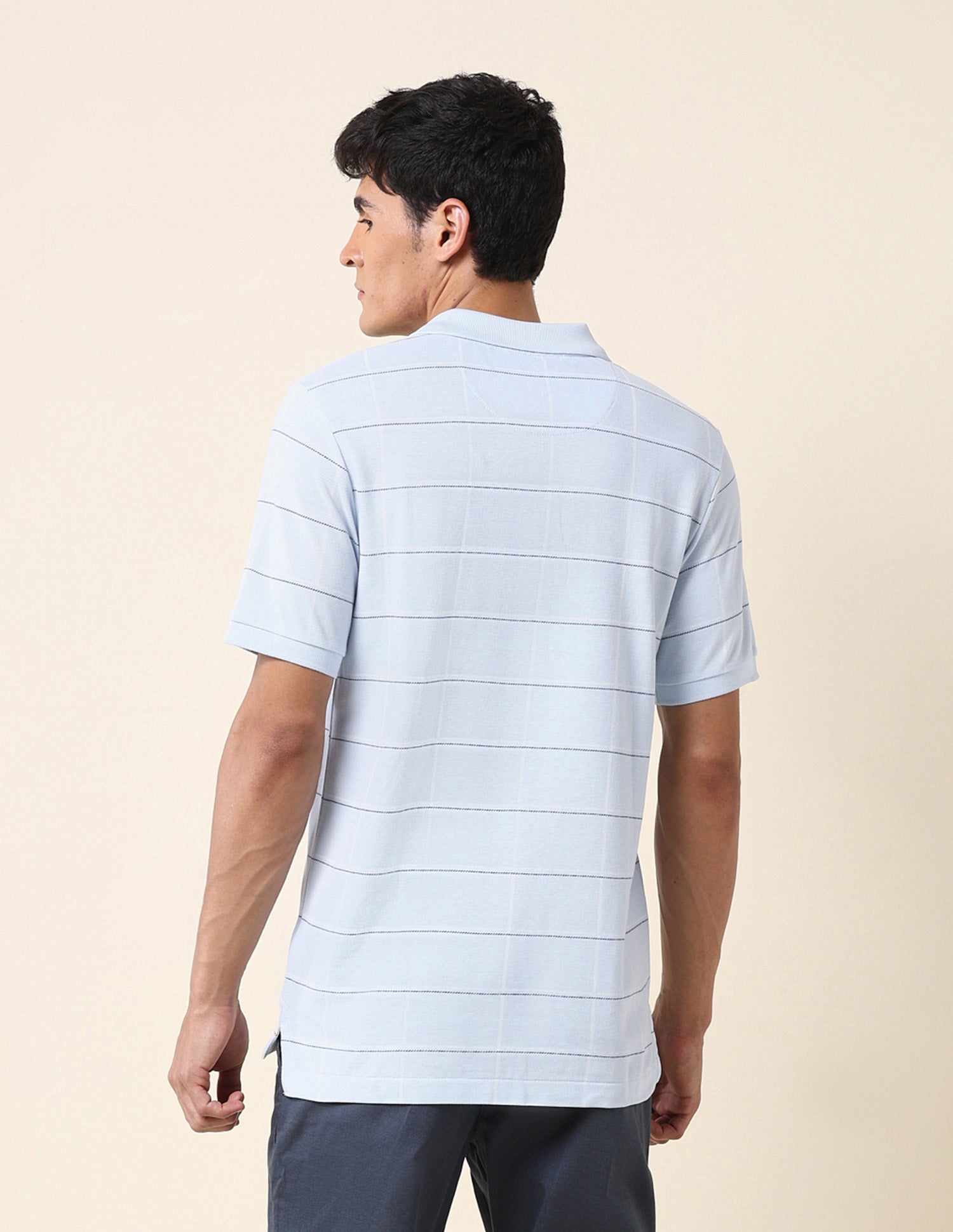 All Over Printed Classic Polo Shirt Light Blue - U.S. Polo Assn. India | Large