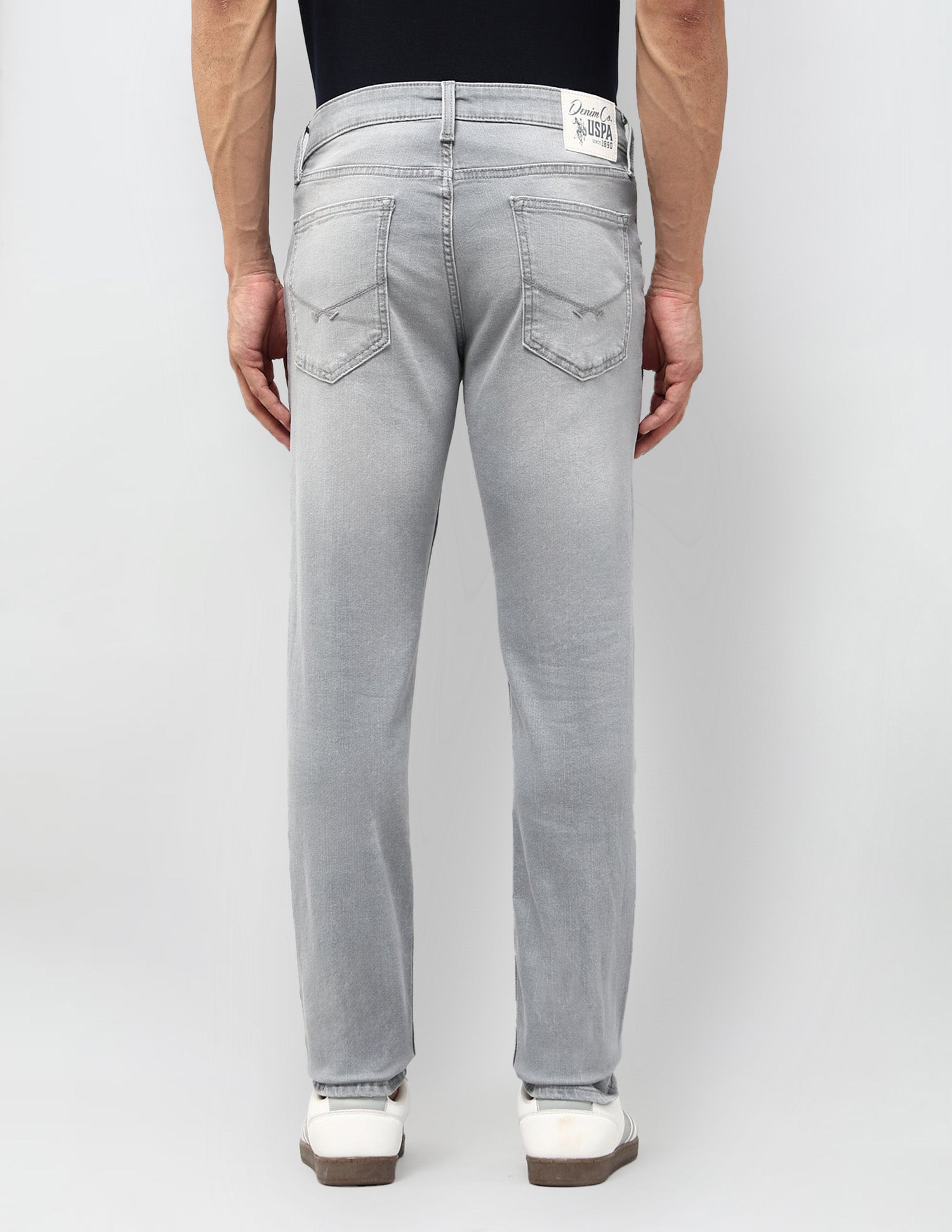 Brandon Slim Tapered Fit Grey Jeans Light Grey Wash - U.S. POLO ASSN. | Large