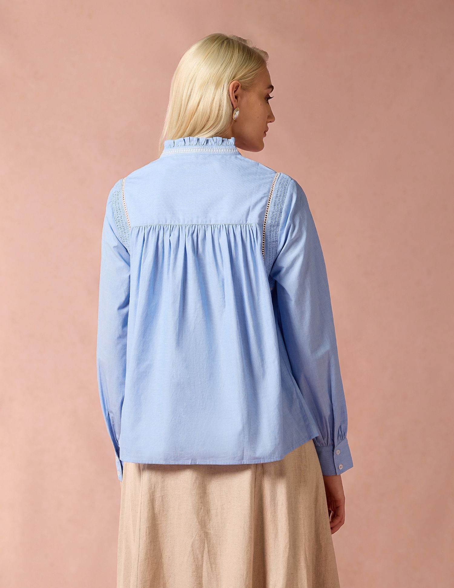 Embroidered Yoke Shirt Blue - U.S. POLO ASSN. | Large