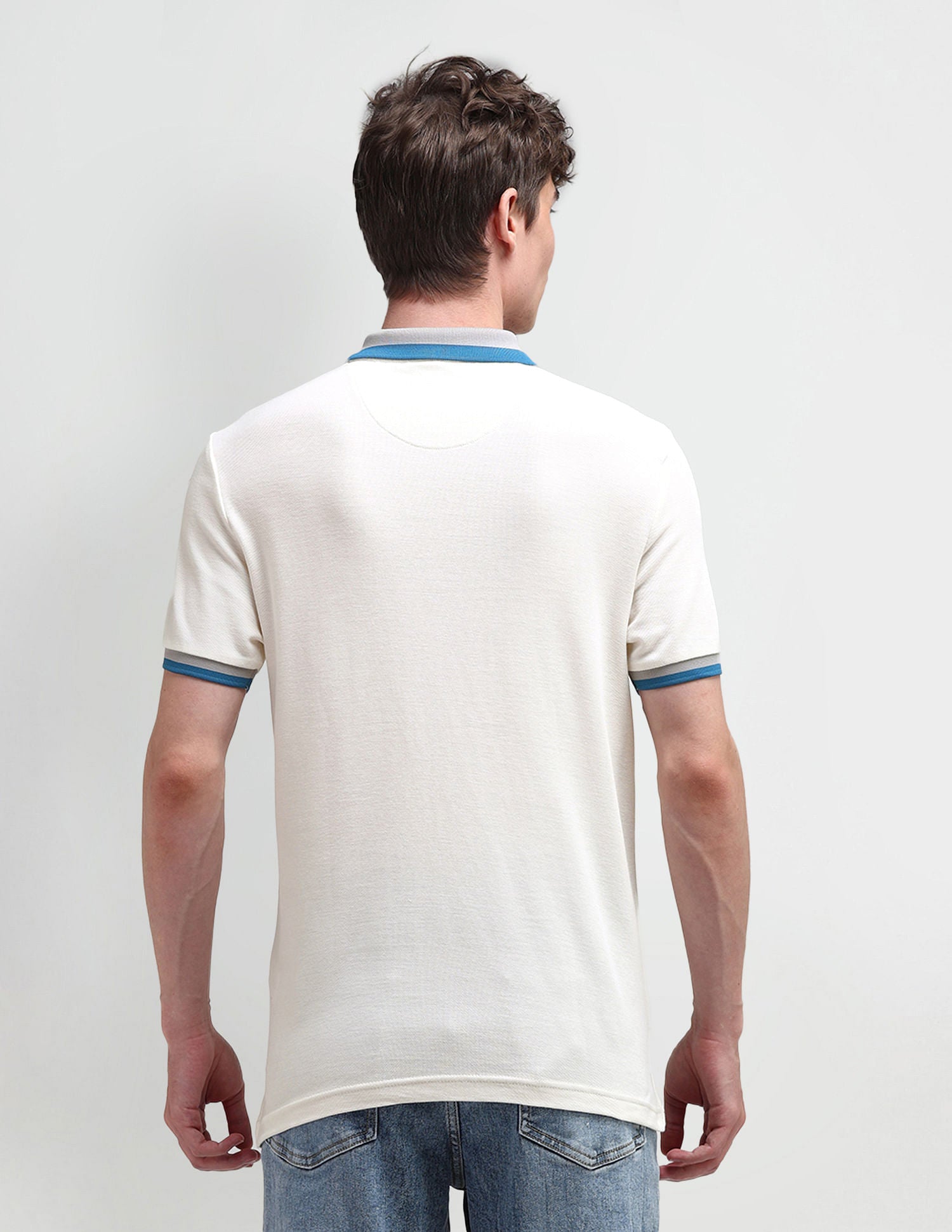Muscle Fit Solid Polo Shirt Blue - U.S. Polo Assn. India | Large
