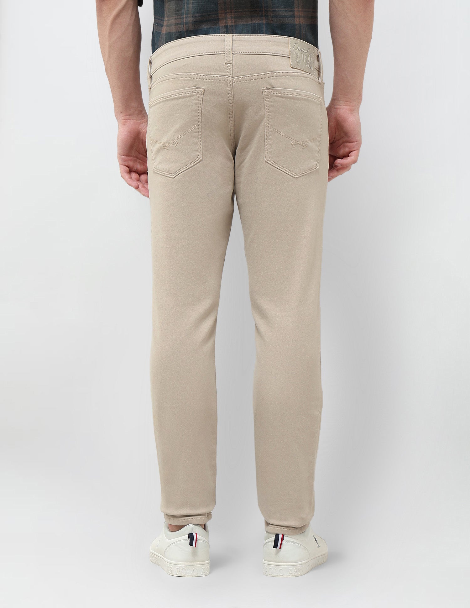 Brandon Slim Tapered Fit Mid Rise Jeans Beige - U.S. POLO ASSN. | Large