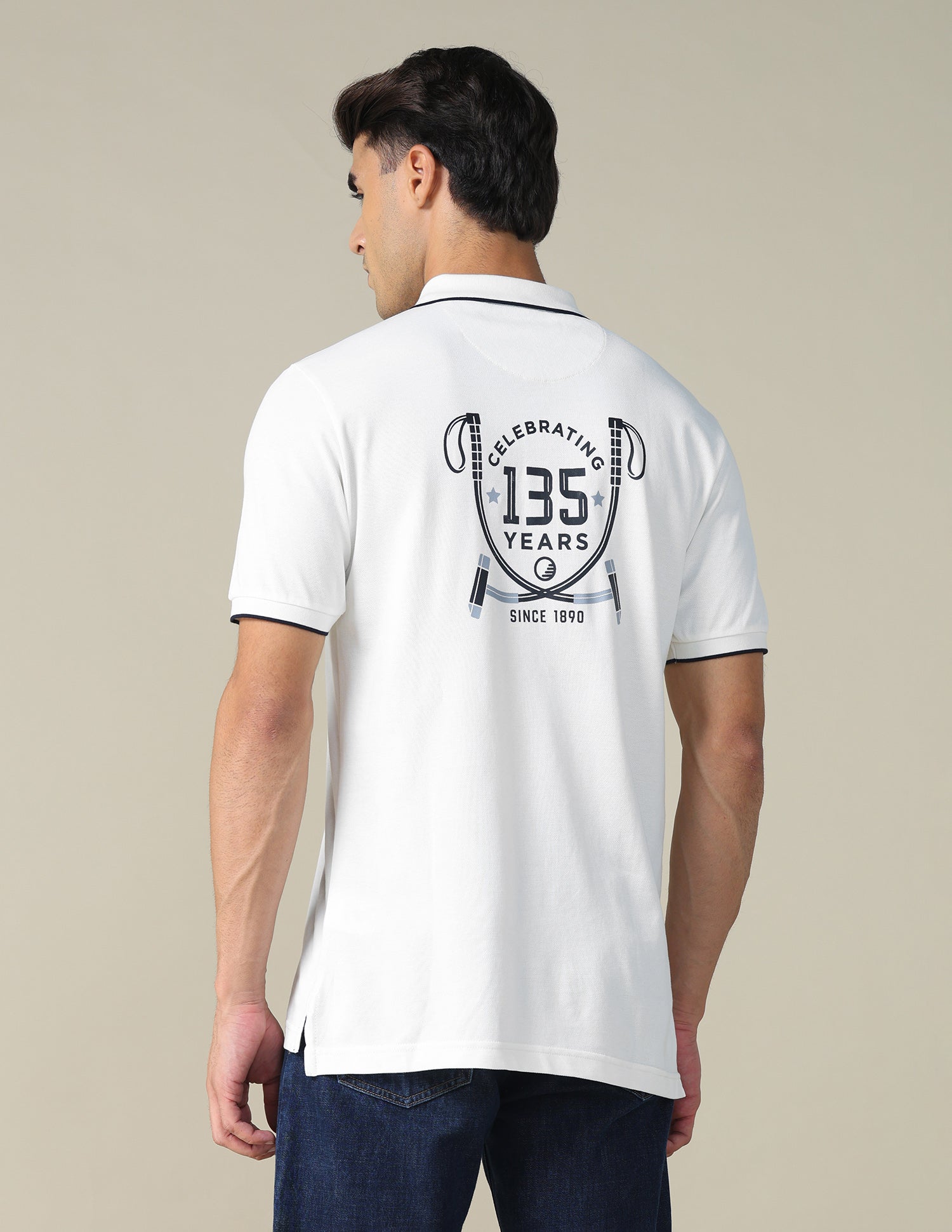 Graphic Printed Regular Fit Polo Shirt Ivory - U.S. POLO ASSN. | Large