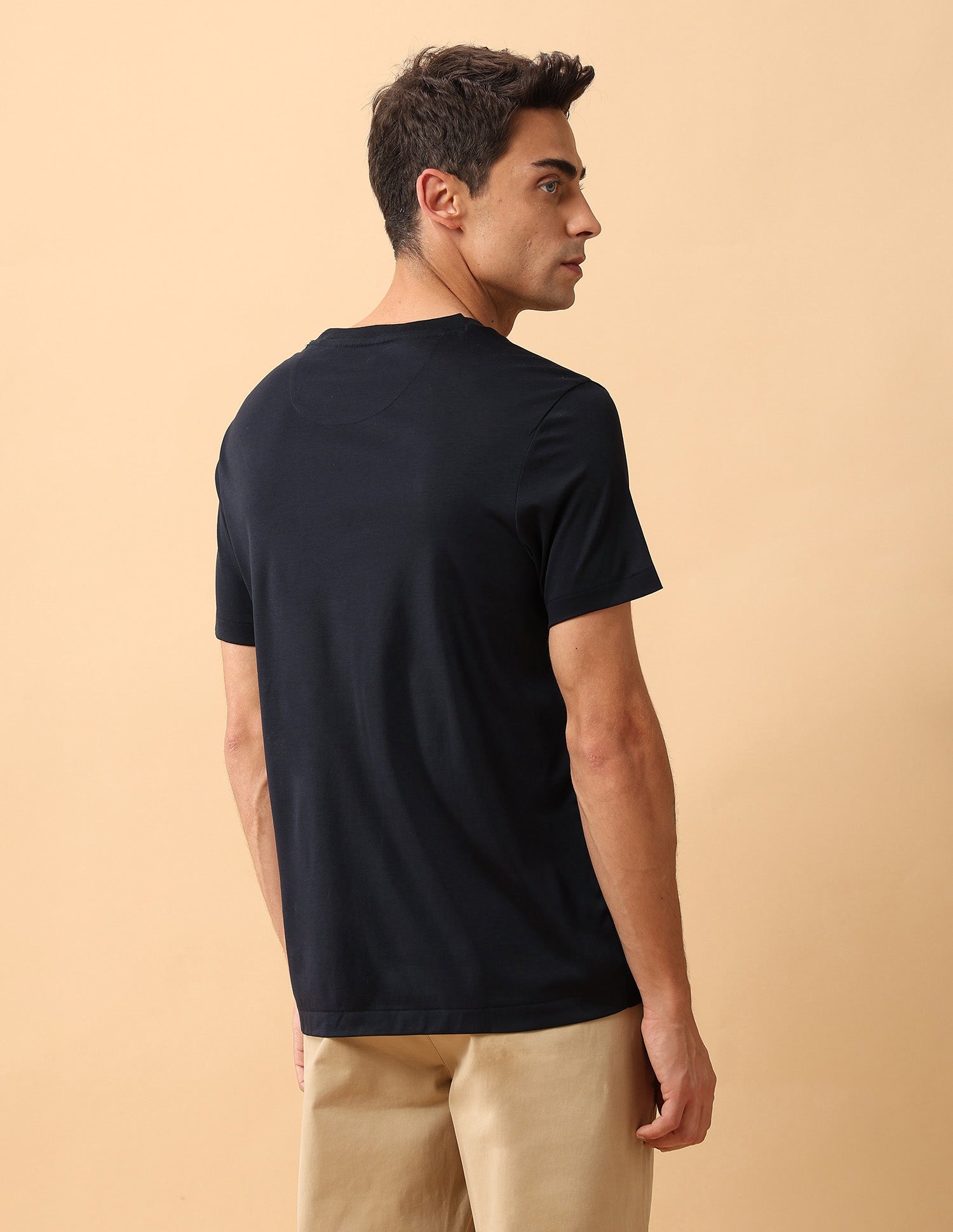 Pacho X Slim Fit Pure Cotton T-Shirt Navy - U.S. Polo Assn. India | Large