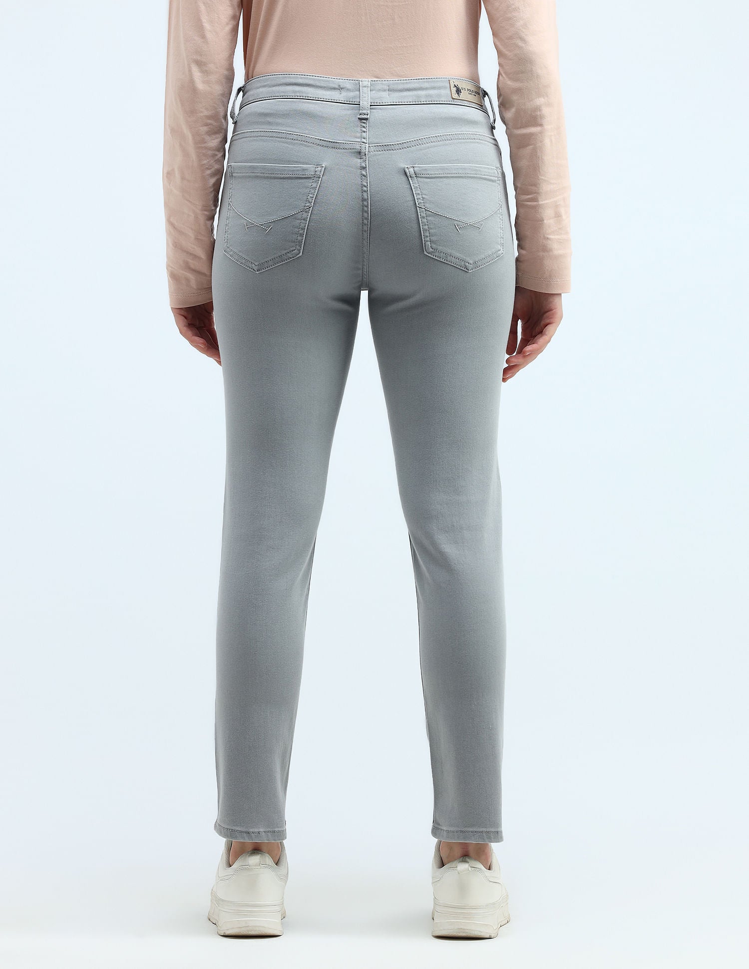 Mid Rise Slim Fit Jeans Grey - U.S. Polo Assn. India | Large