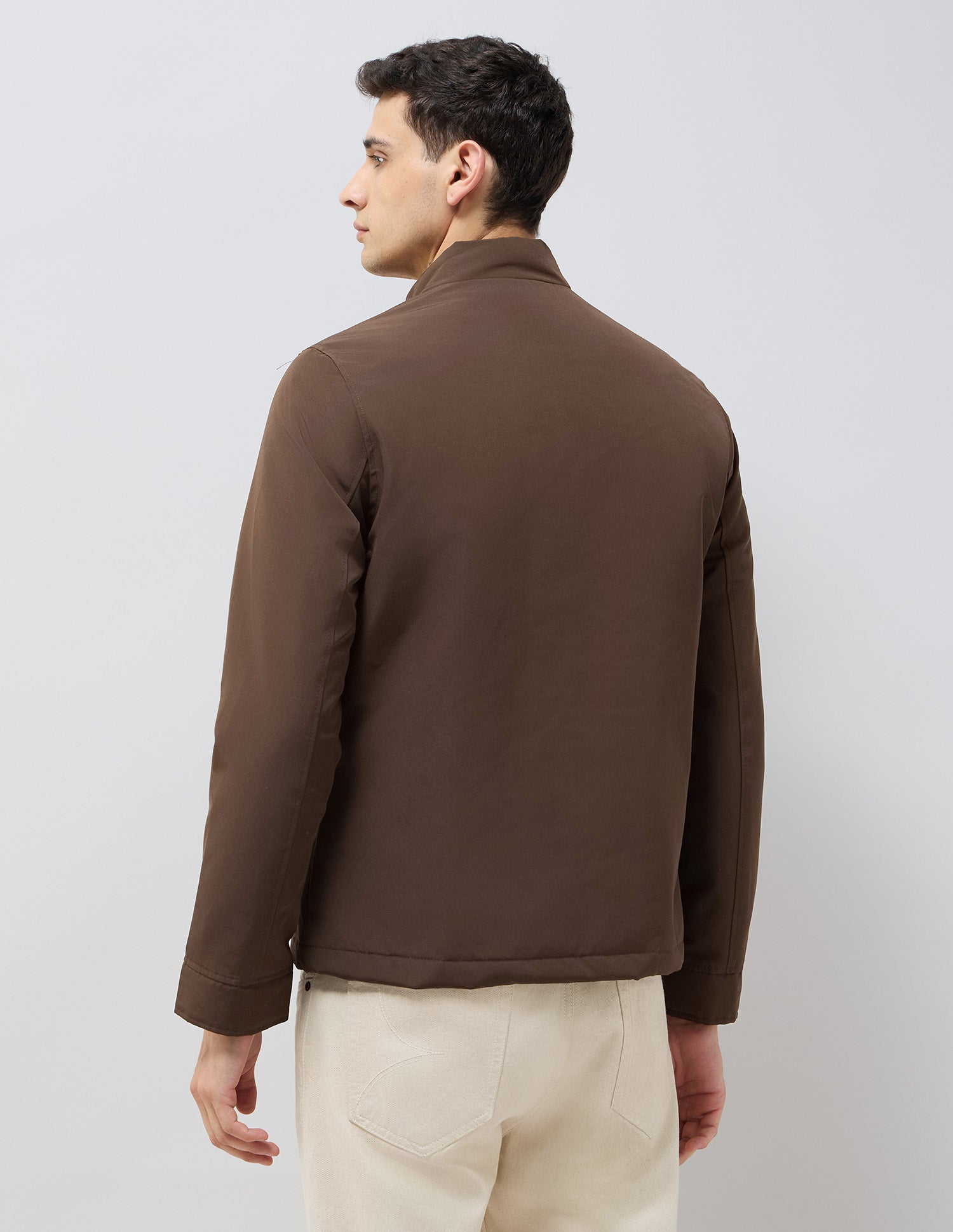 Solid Regular Fit Jacket Dark Brown - U.S. POLO ASSN. | Large