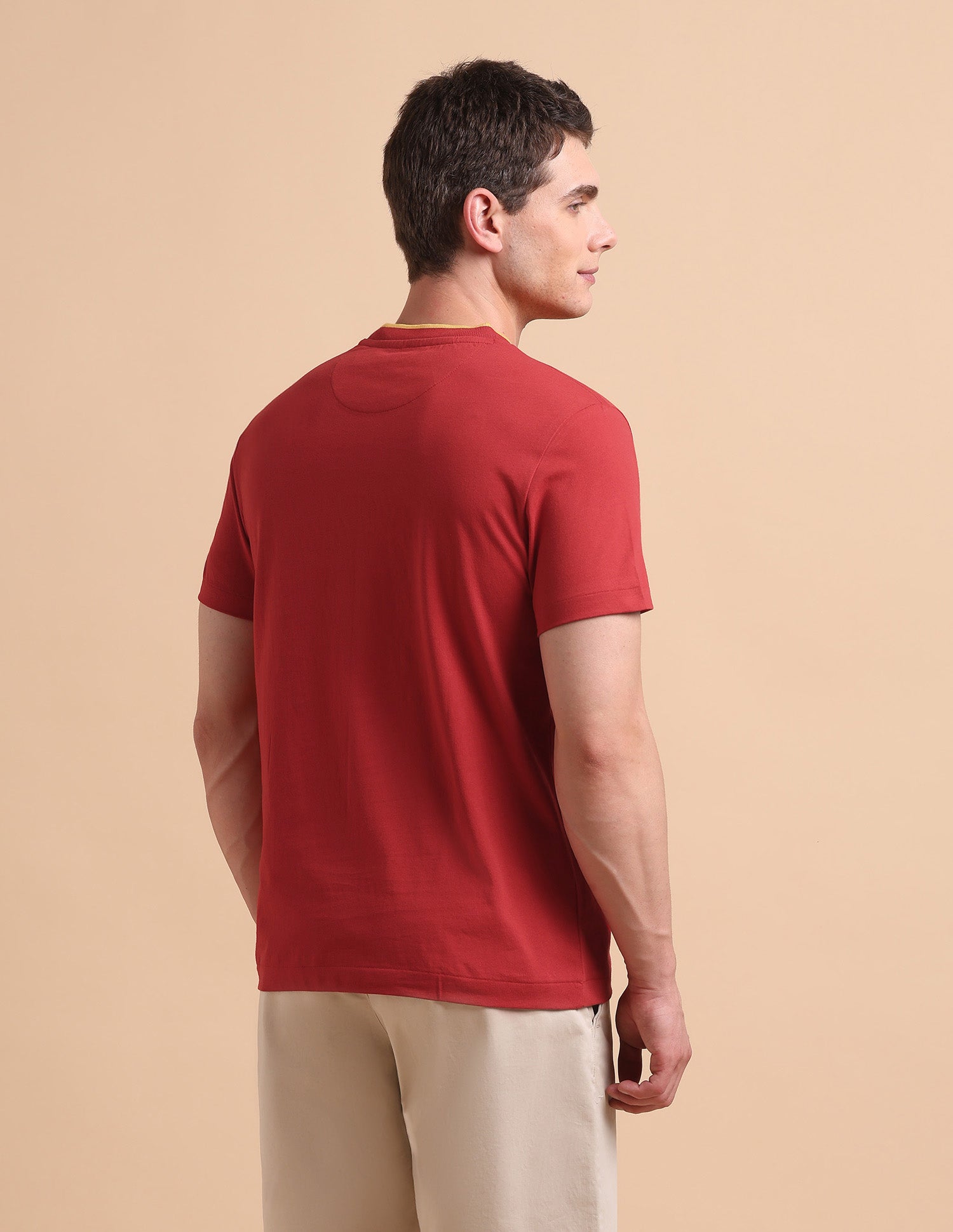 Solid Pure Cotton T-Shirt Maroon - U.S. POLO ASSN. | Large