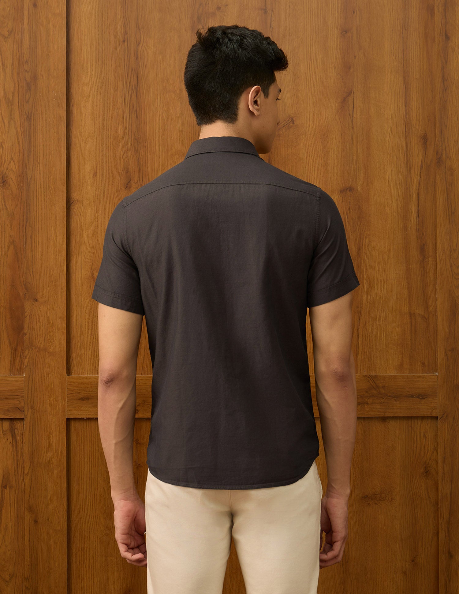 Textured Dobby Varsity Shirt Choco - U.S. POLO ASSN. | Large