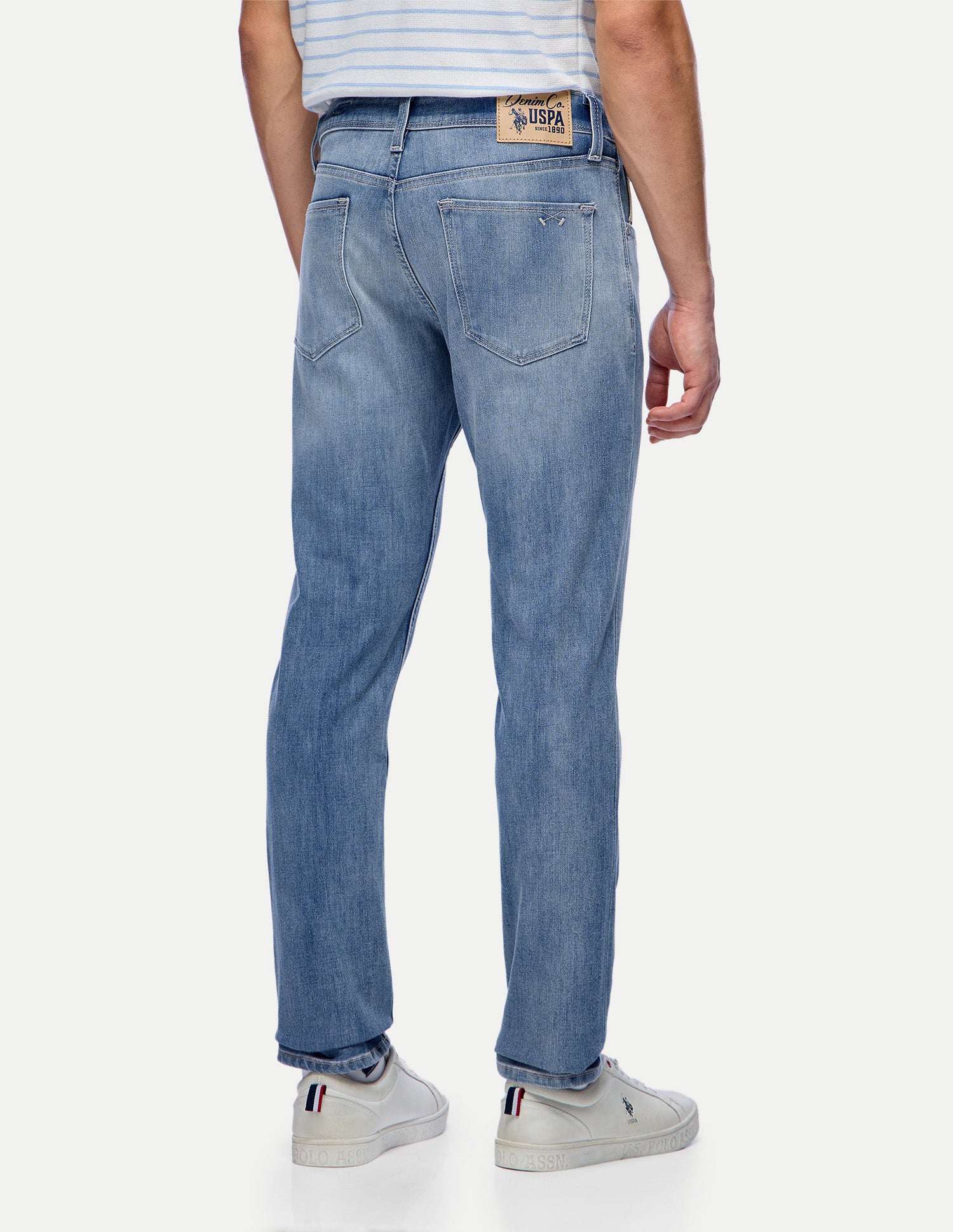 Brandon Slim-Tapered Fit Blue Jeans Light Blue - U.S. Polo Assn. India | Large
