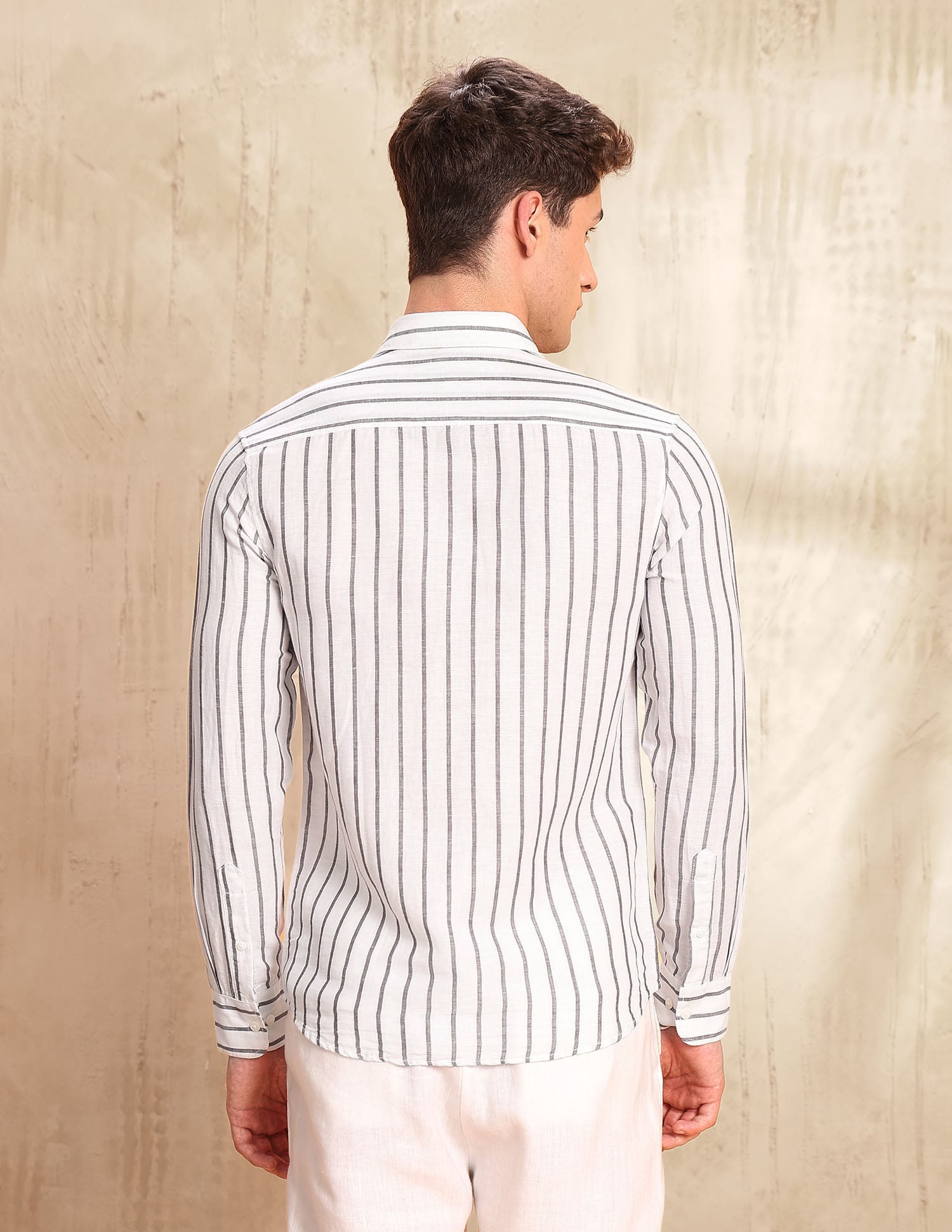 Vertical Striped Tailored Fit Shirt Choco - U.S. POLO ASSN. | Large