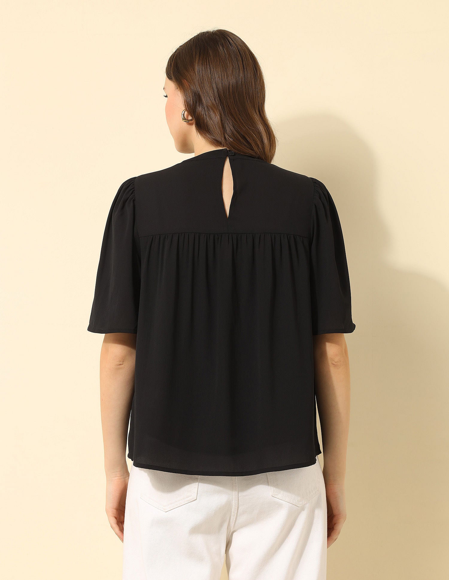 Yoke Embroidered Top Black - U.S. POLO ASSN. | Large