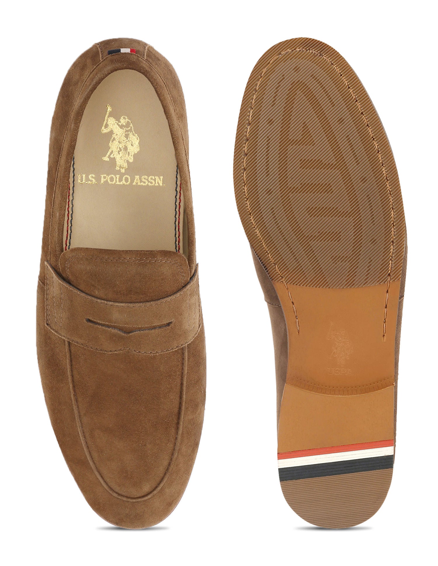 Men Capo Leather Loafers Light Brown - U.S. POLO ASSN. | Large